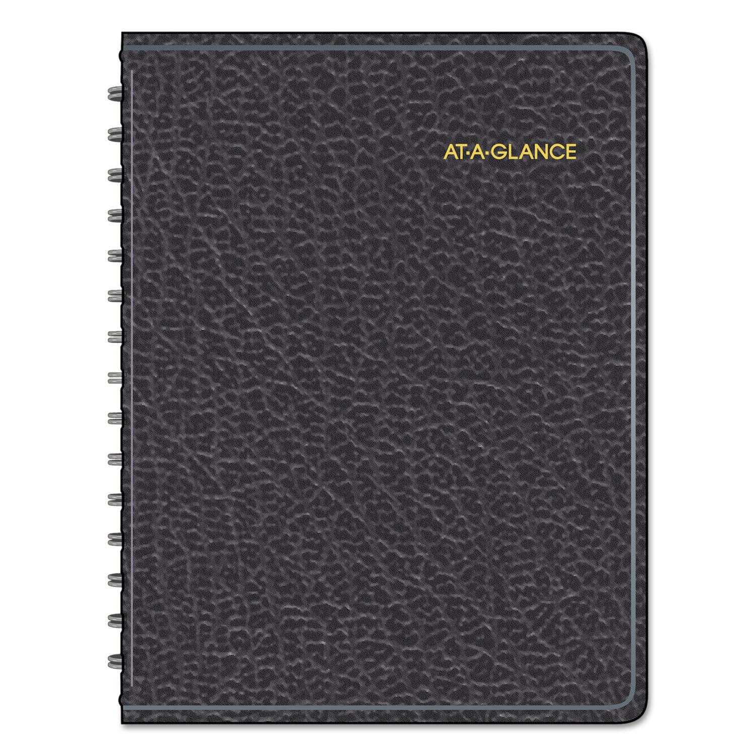 AT-A-GLANCE® Four-Person Group Undated Daily Appointment Book, 10.88 x 8.5, Black Cover, 12-Month (Jan to Dec): Undated