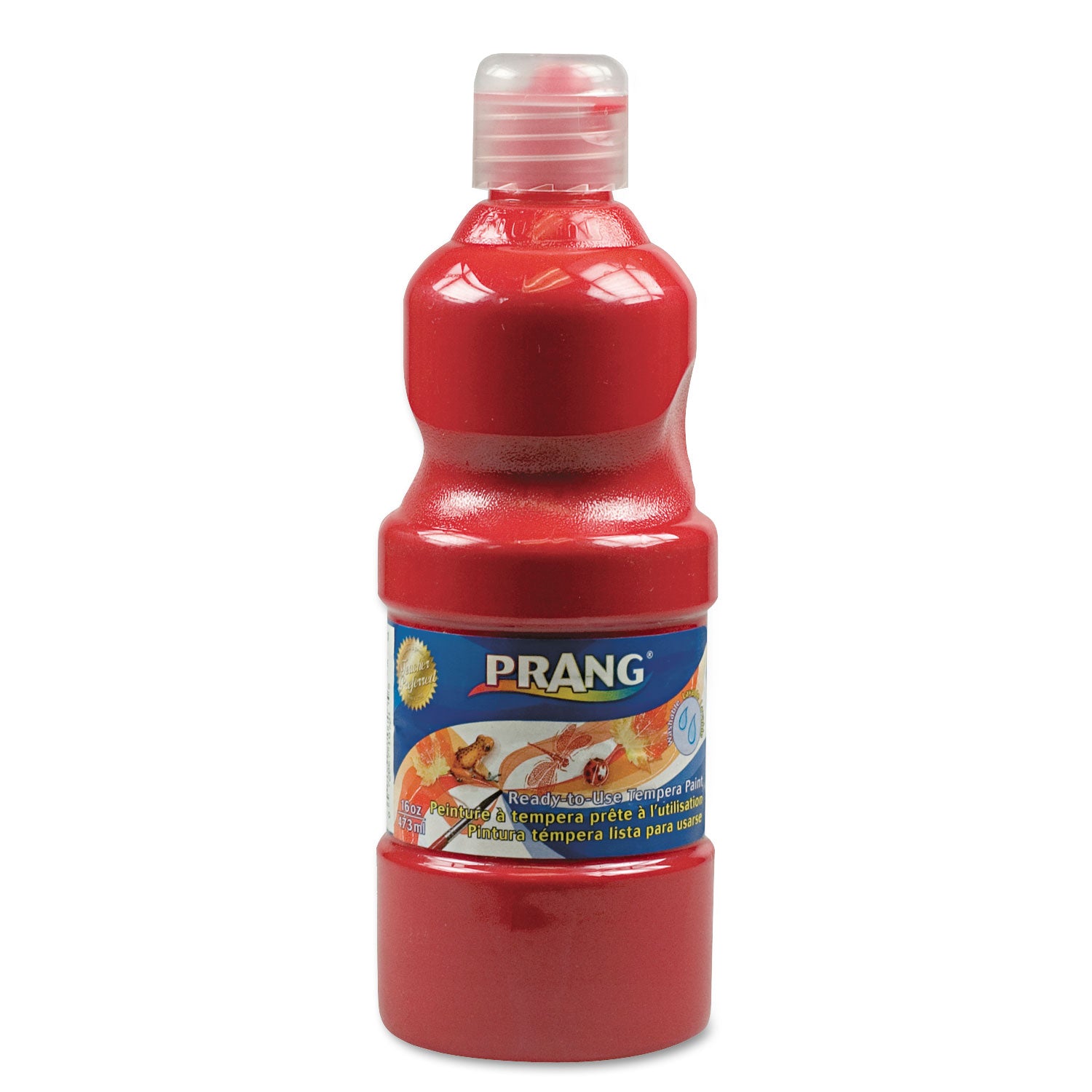 Washable Paint, Red, 16 oz Dispenser-Cap Bottle