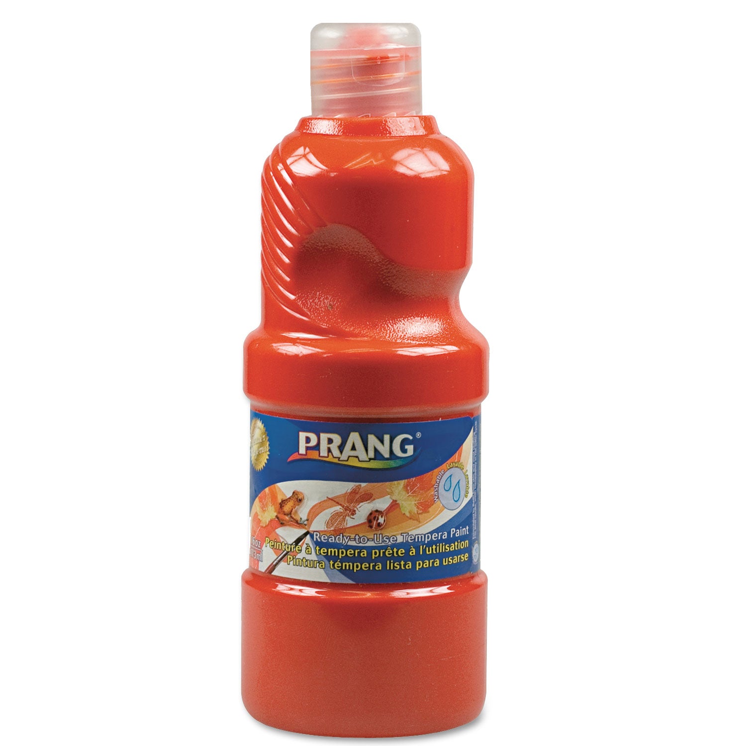 Washable Paint, Orange, 16 oz Dispenser-Cap Bottle