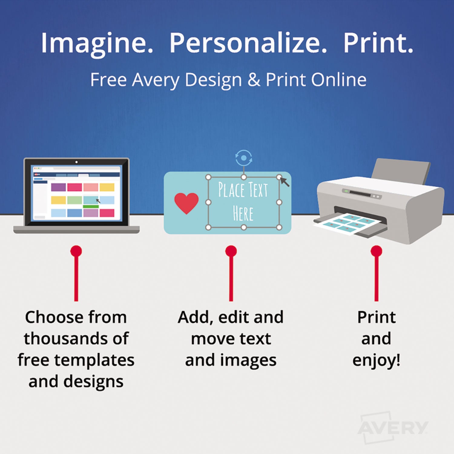 Avery® Durable Permanent ID Labels with TrueBlock Technology, Laser Printers, 2 x 2.63, White, 15/Sheet, 50 Sheets/Pack