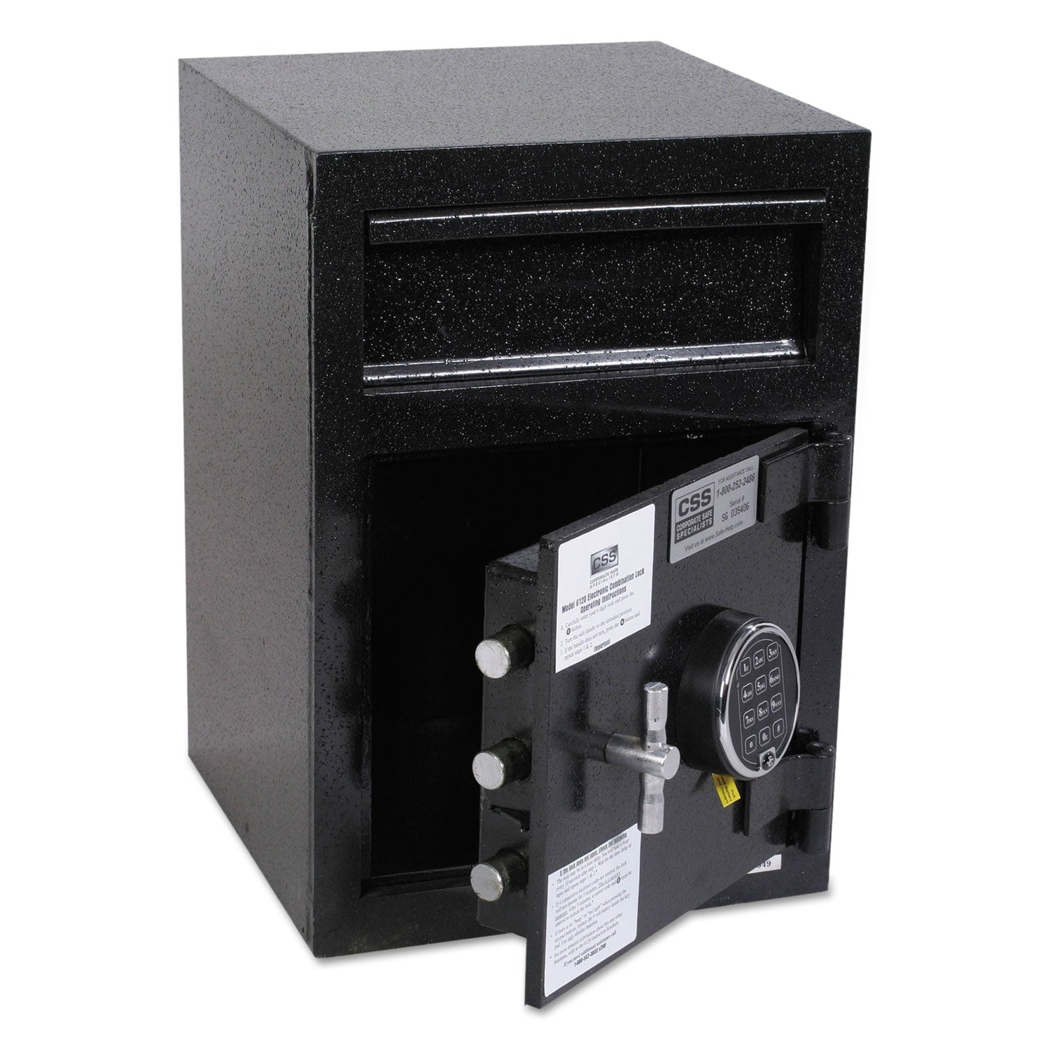 FireKing® Depository Security Safe, 0.95 cu ft, 14 x 15.5 x 20, Black