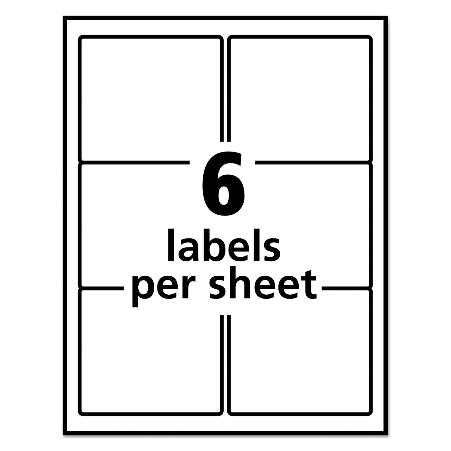 Avery® EcoFriendly Mailing Labels, Inkjet/Laser Printers, 3.33 x 4, White, 6/Sheet, 100 Sheets/Pack