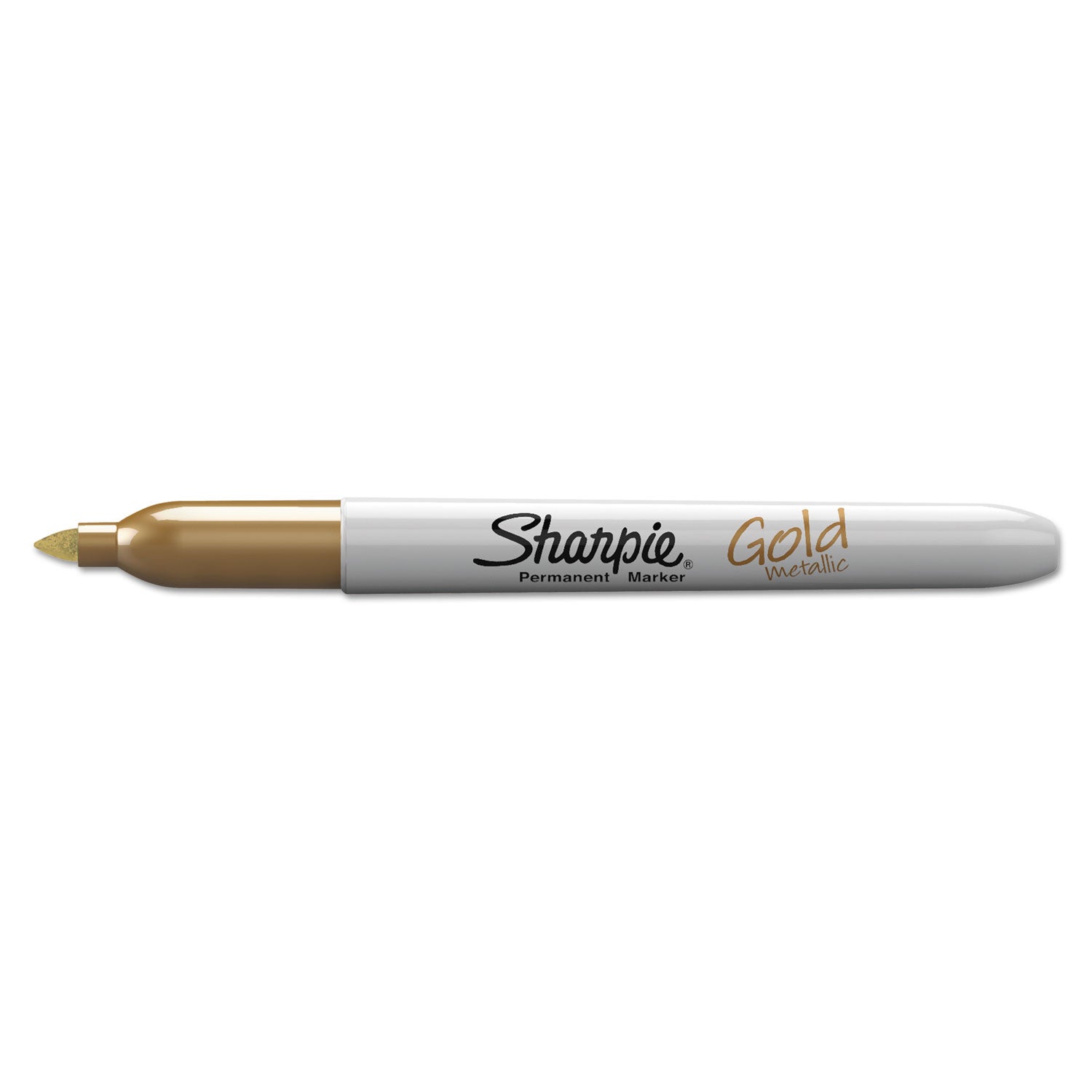 Sharpie® Metallic Fine Point Permanent Markers, Fine Bullet Tip, Gold-Silver-Bronze, 6/Pack