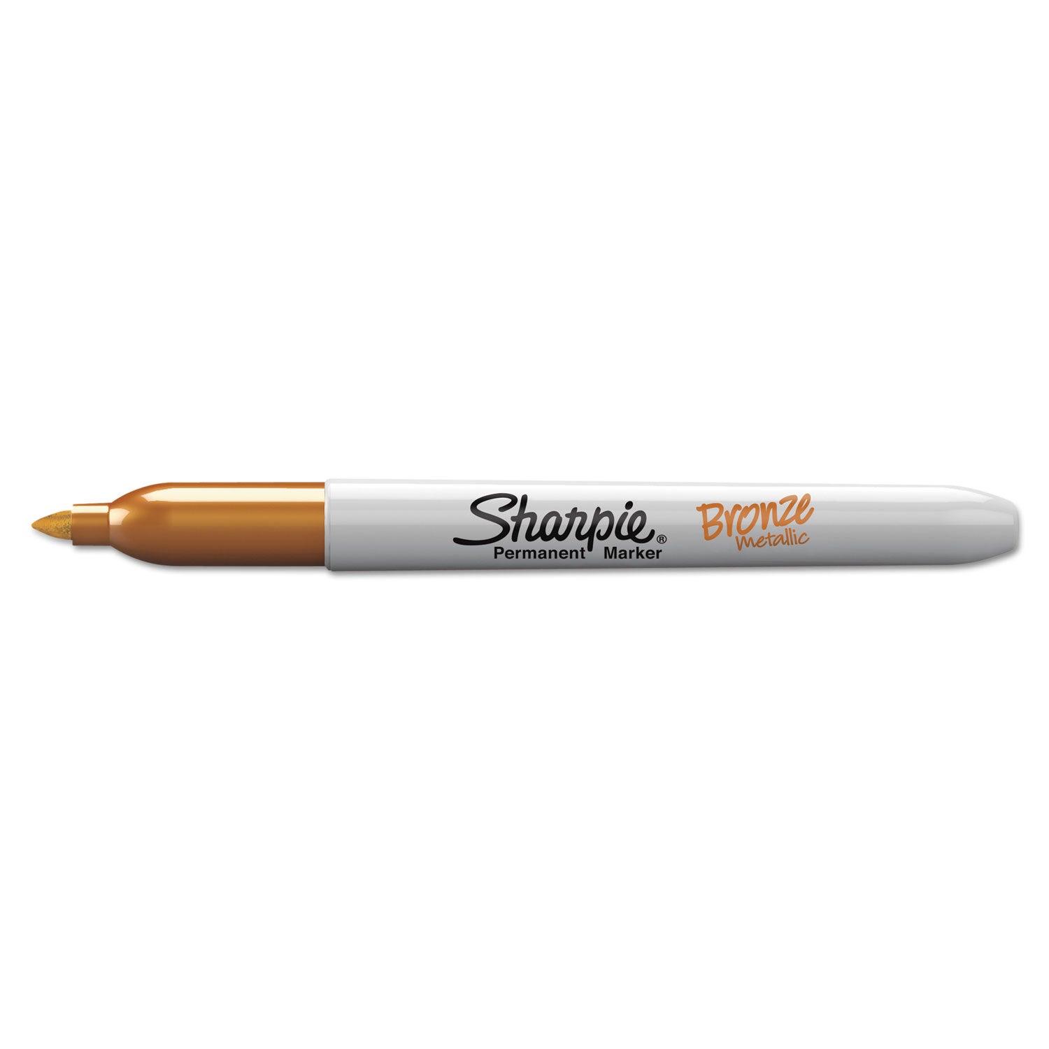 Sharpie® Metallic Fine Point Permanent Markers, Fine Bullet Tip, Gold-Silver-Bronze, 6/Pack