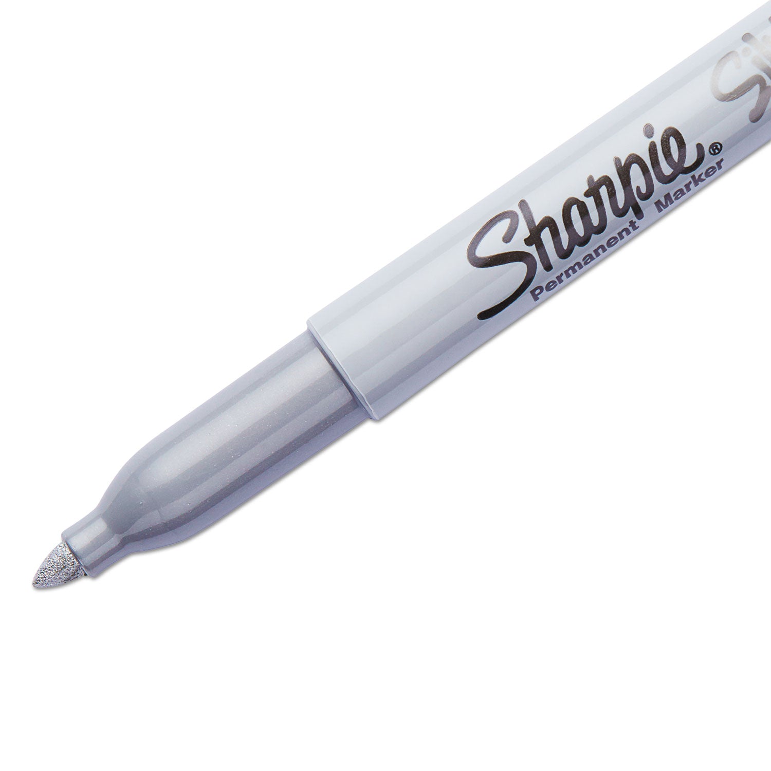 Sharpie® Metallic Fine Point Permanent Markers, Fine Bullet Tip, Metallic Silver, 4/Pack