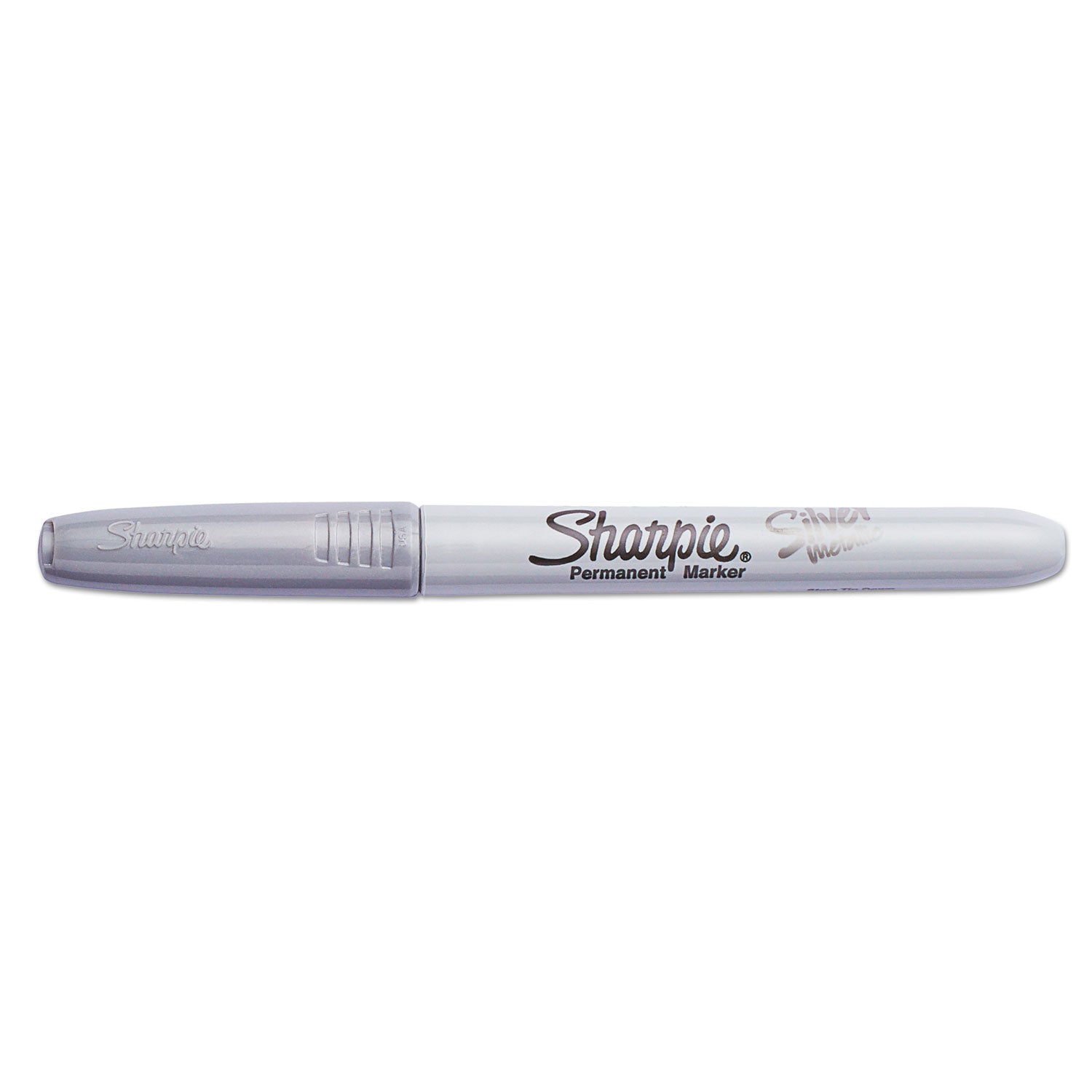 Sharpie® Metallic Fine Point Permanent Markers, Fine Bullet Tip, Metallic Silver, 4/Pack