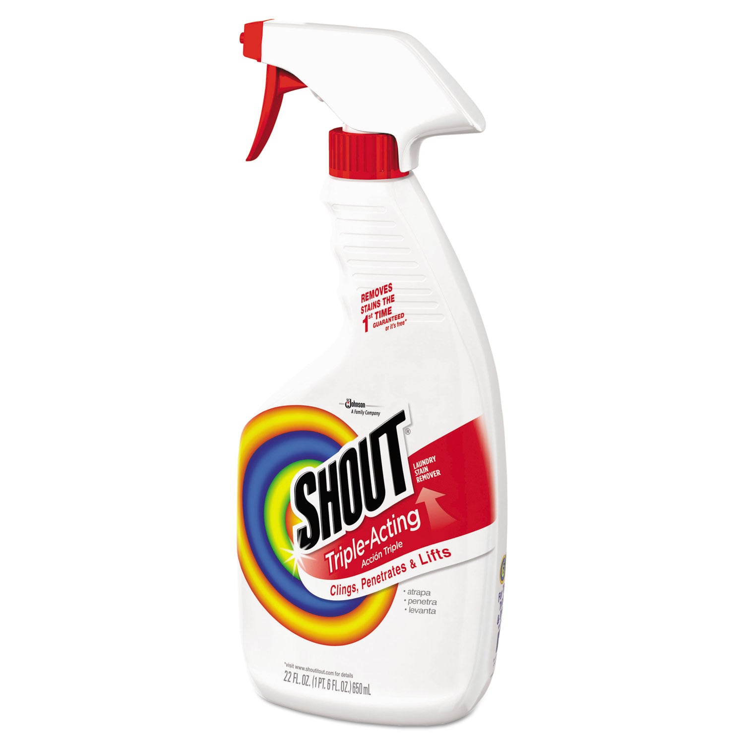 Shout® Laundry Stain Treatment, 22 oz Spray Bottle, 8/Carton