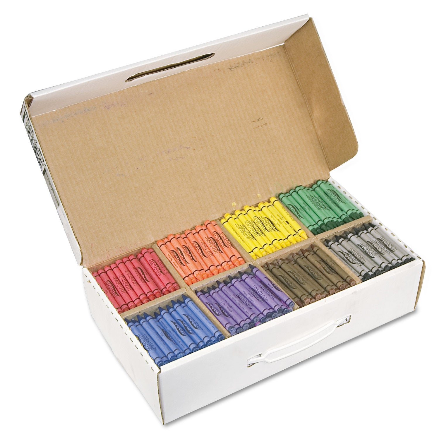 Crayons Made with Soy, 100 Each of 8 Colors, 800/Carton