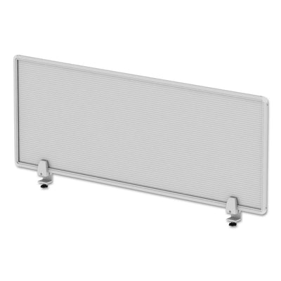Polycarbonate Privacy Panel, 47w x 0.5d x 18h, Silver/Clear Flipcost Flipcost