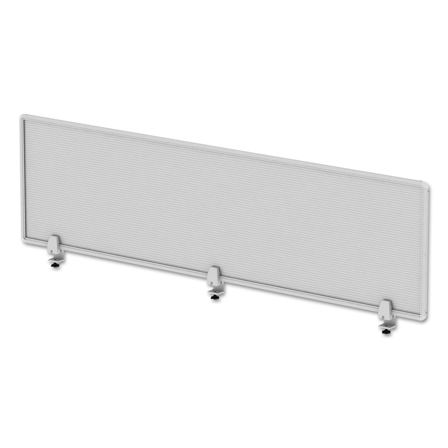 Alera® Polycarbonate Privacy Panel, 65w x 0.5d x 18h, Silver/Clear