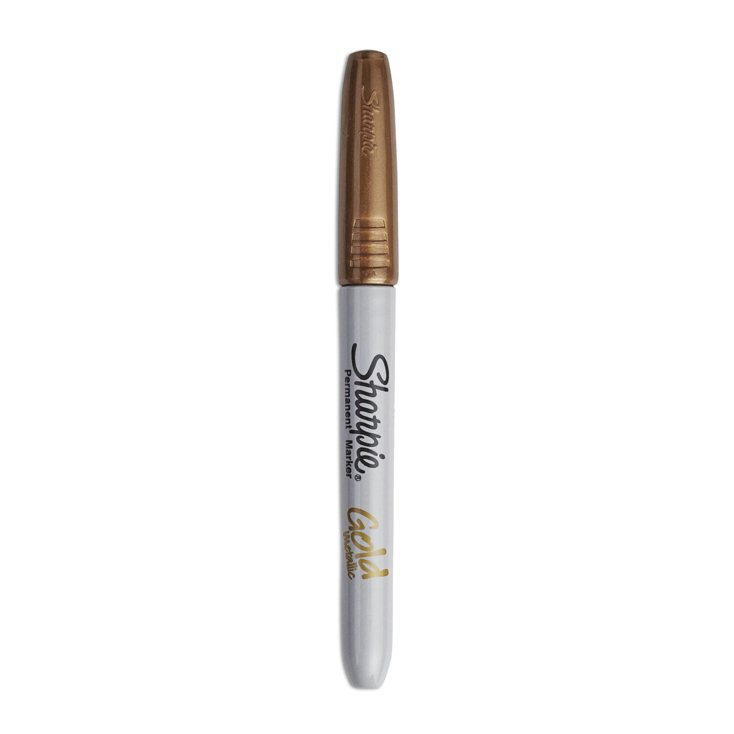 Sharpie® Metallic Fine Point Permanent Markers, Fine Bullet Tip, Gold, Dozen