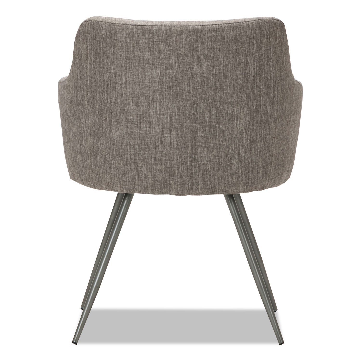 Alera® Alera Captain Series Guest Chair, 23.8" x 24.6" x 30.1", Gray Tweed Seat, Gray Tweed Back, Chrome Base