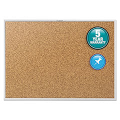QUARTET MFG. Classic Series Cork Bulletin Board, 60 x 36, Tan Surface, Silver Anodized Aluminum Frame - Flipcost