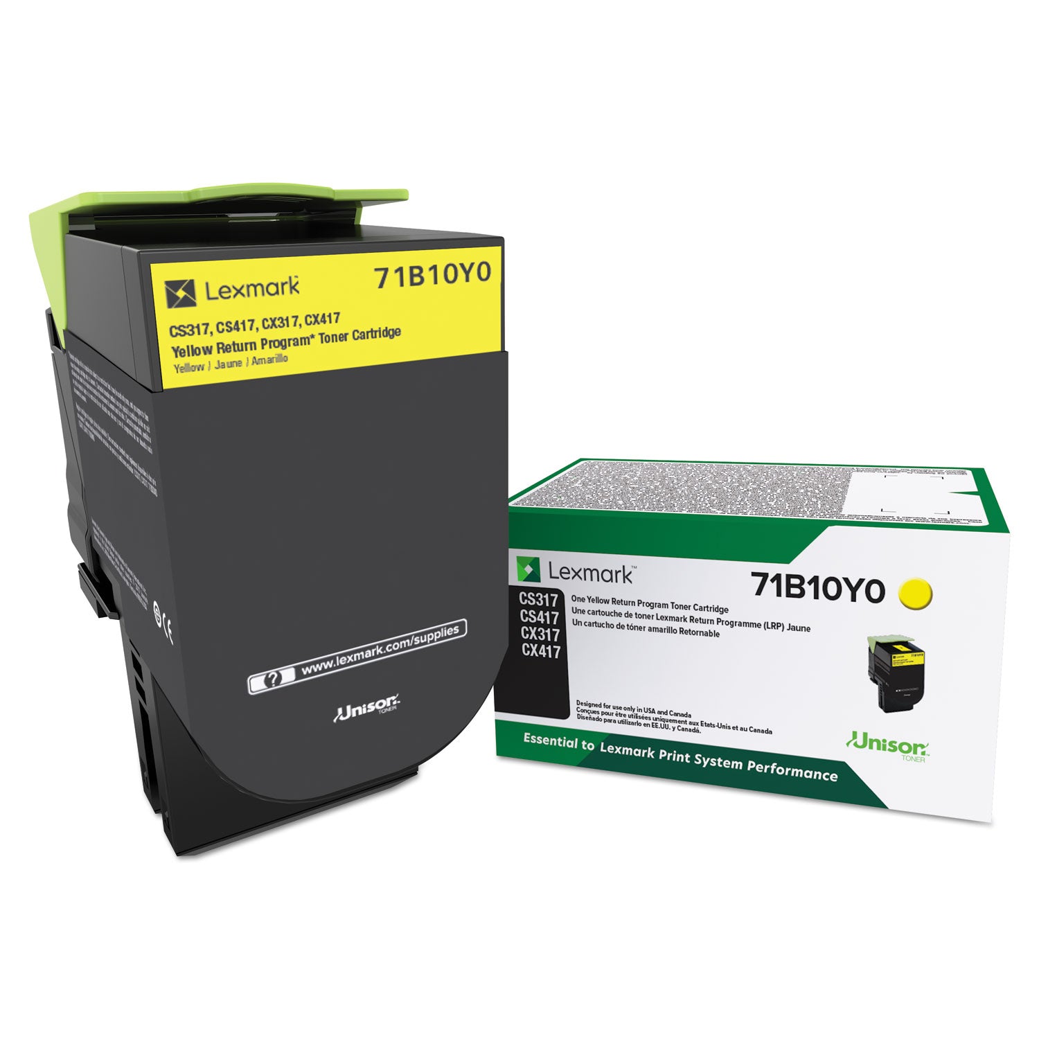 71B10Y0 Unison Toner, 2,300 Page-Yield, Yellow