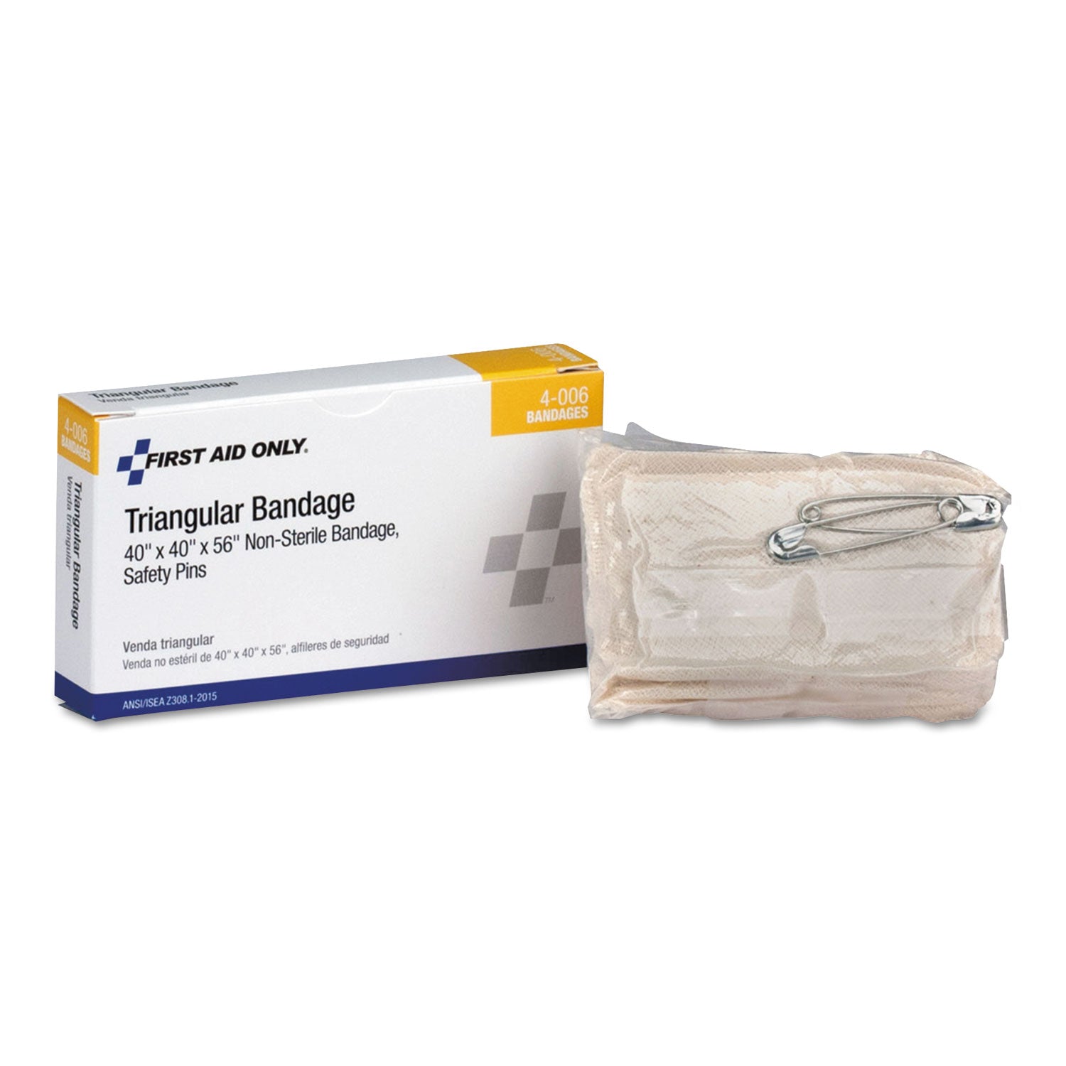 24 Unit ANSI Class A+ Refill, 40" x 40" x 56" Muslin Triangular Bandage