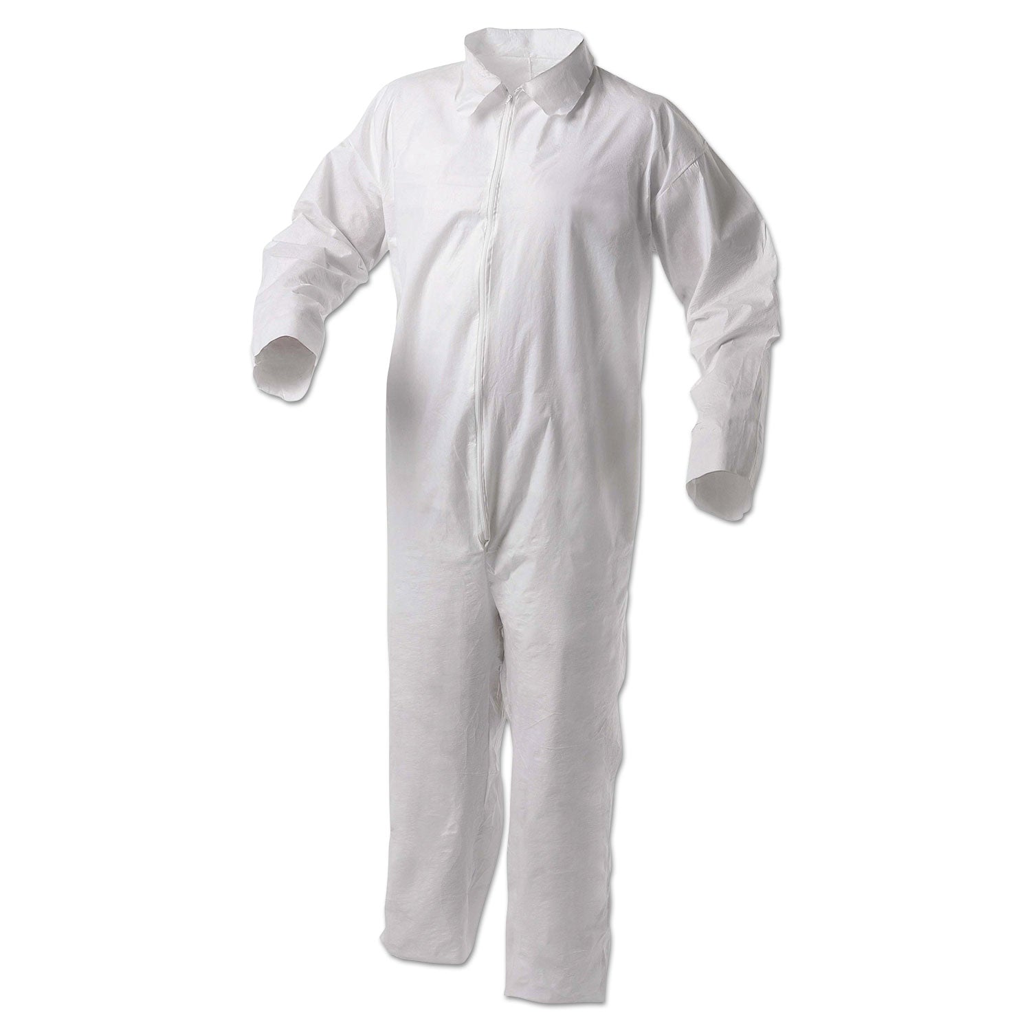 A35 Liquid and Particle Protection Coveralls, Zipper Front, 3X-Large, White, 25/Carton