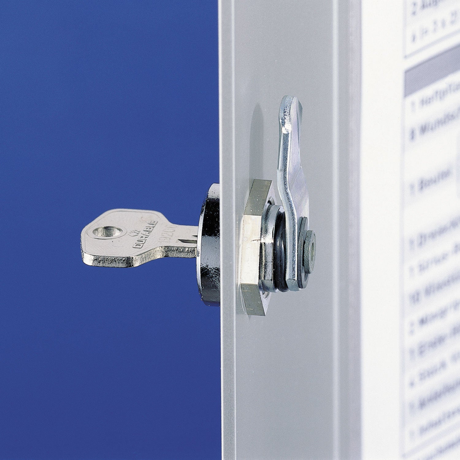 Locking Key Cabinet, 54-Key, Brushed Aluminum, Silver, 11.75 x 4.63 x 11