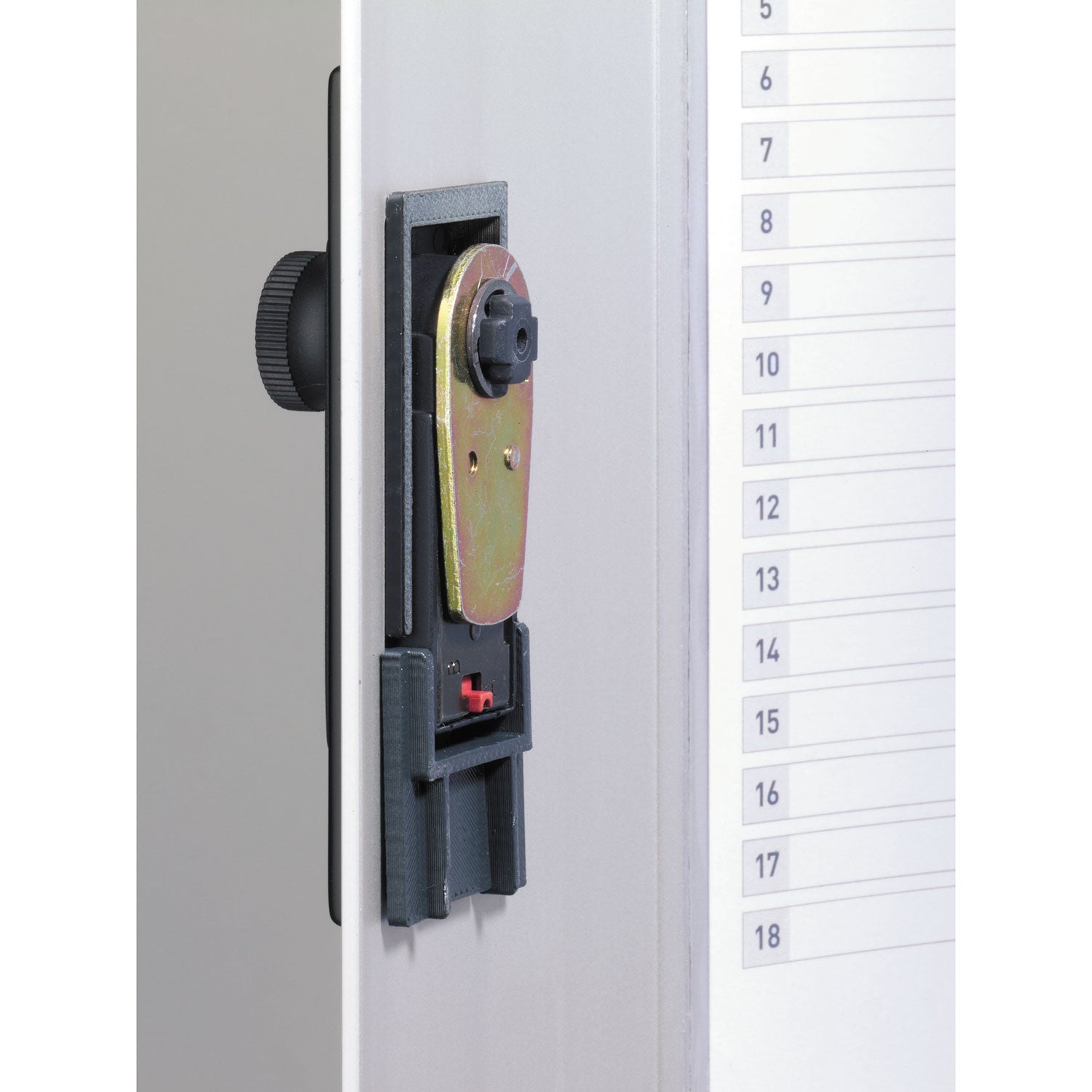 Locking Key Cabinet, 72-Key, Brushed Aluminum, Silver, 11.75 x 4.63 x 15.75