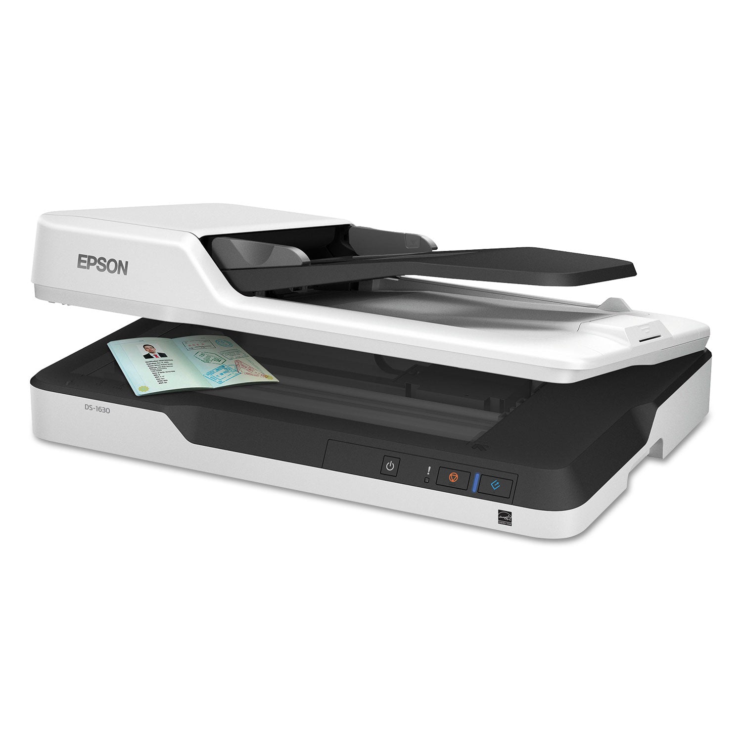 Epson® WorkForce DS-1630 Flatbed Color Document Scanner, 1200 dpi Optical Resolution, 50-Sheet Duplex Auto Document Feeder