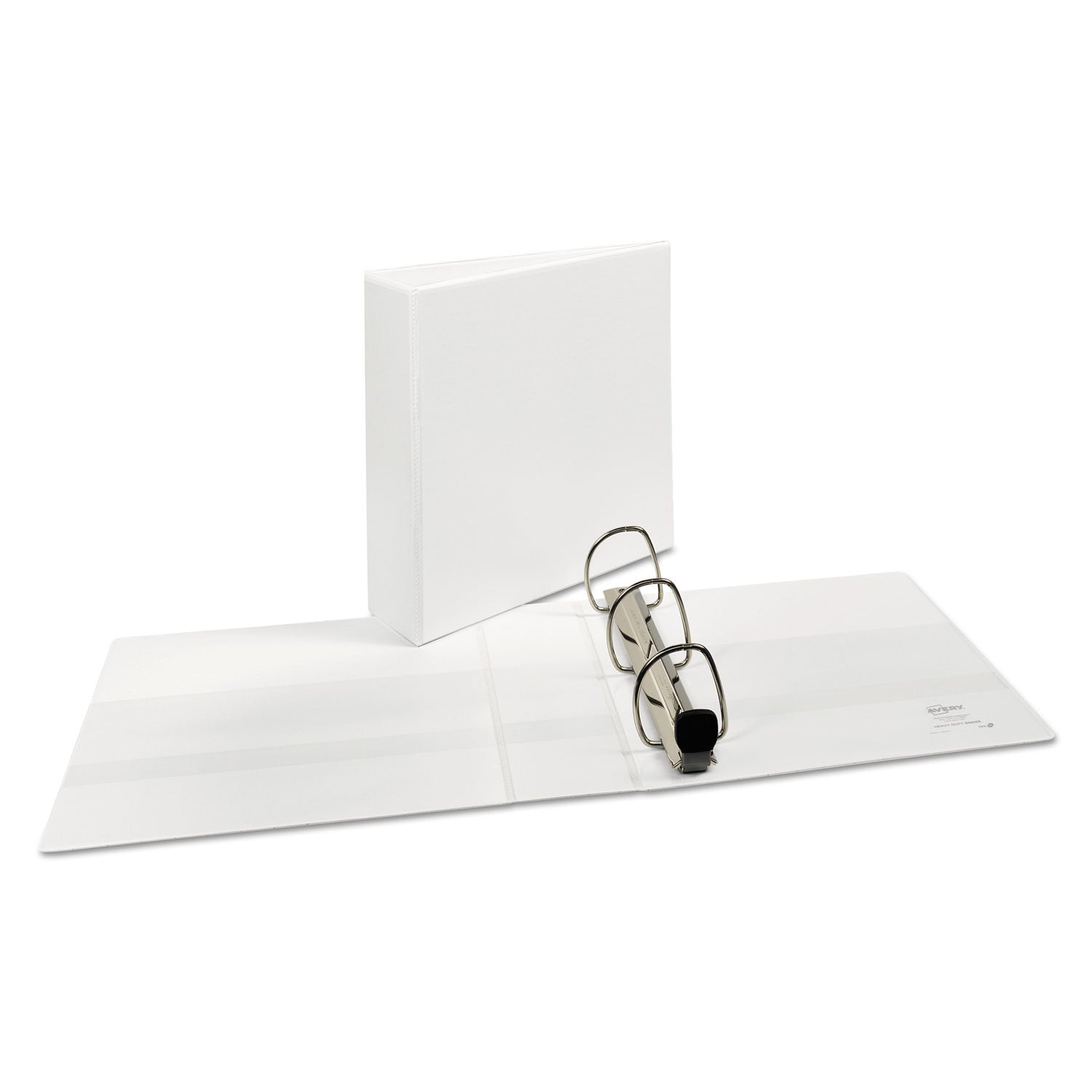 Avery® Heavy-Duty View Binder with DuraHinge and Locking One Touch EZD Rings, 3 Rings, 3" Capacity, 11 x 8.5, White