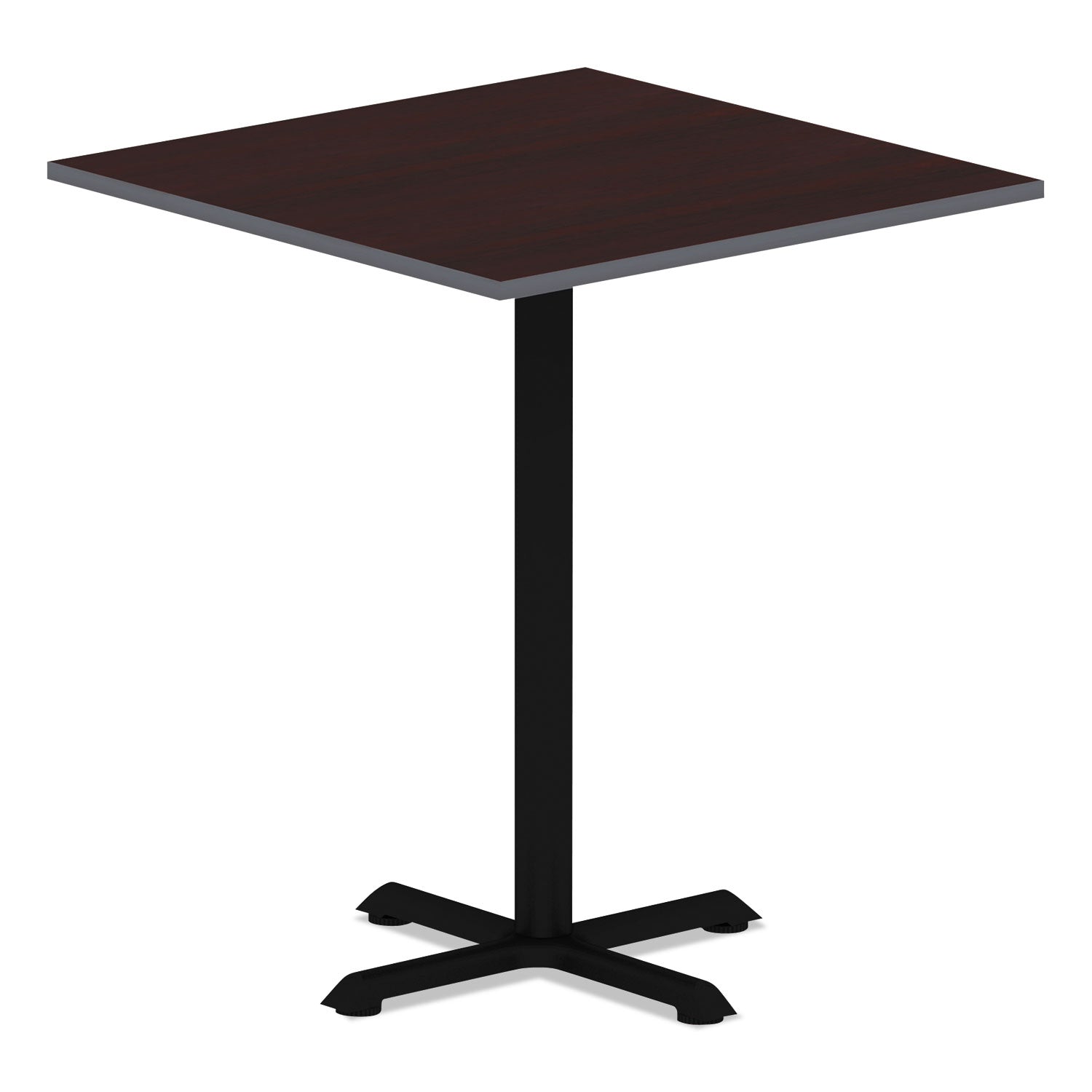 Reversible Laminate Table Top, Square, 35.38w x 35.38d, Medium Cherry/Mahogany