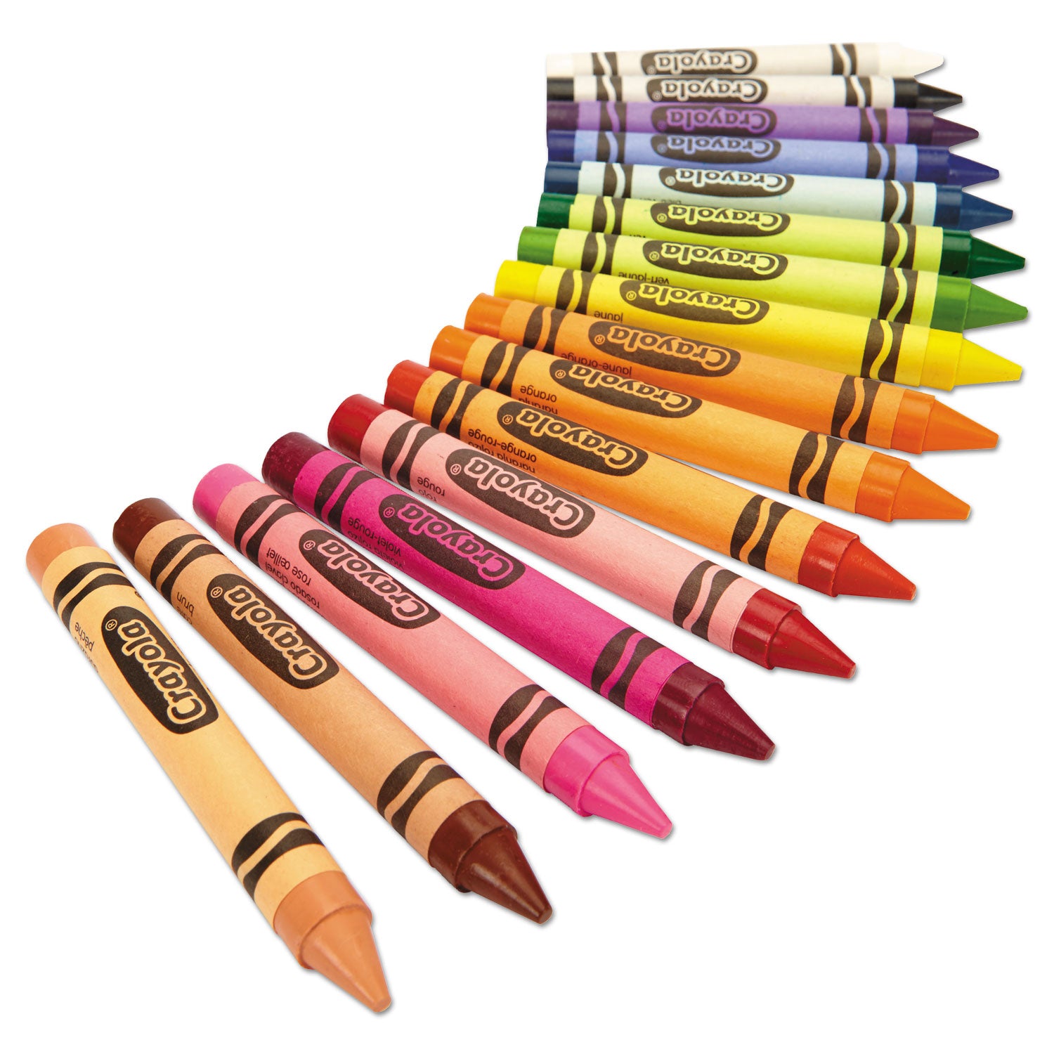 Crayola® Large Crayons, Lift Lid Box, 16 Colors/Box