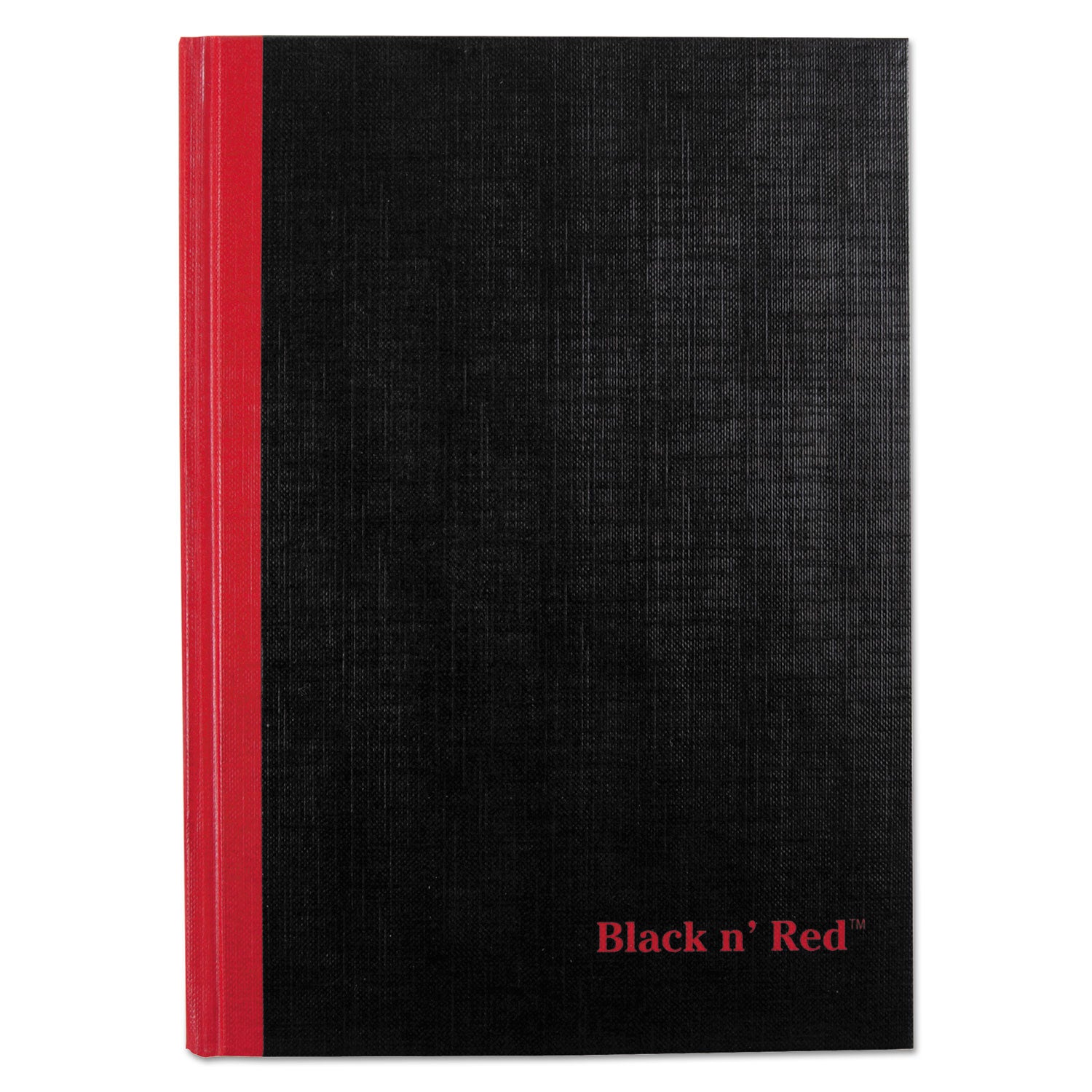 Black n' Red™ Hardcover Casebound Notebooks, SCRIBZEE Compatible, 1-Subject, Wide/Legal Rule, Black Cover, (96) 8.25 x 5.63 Sheets