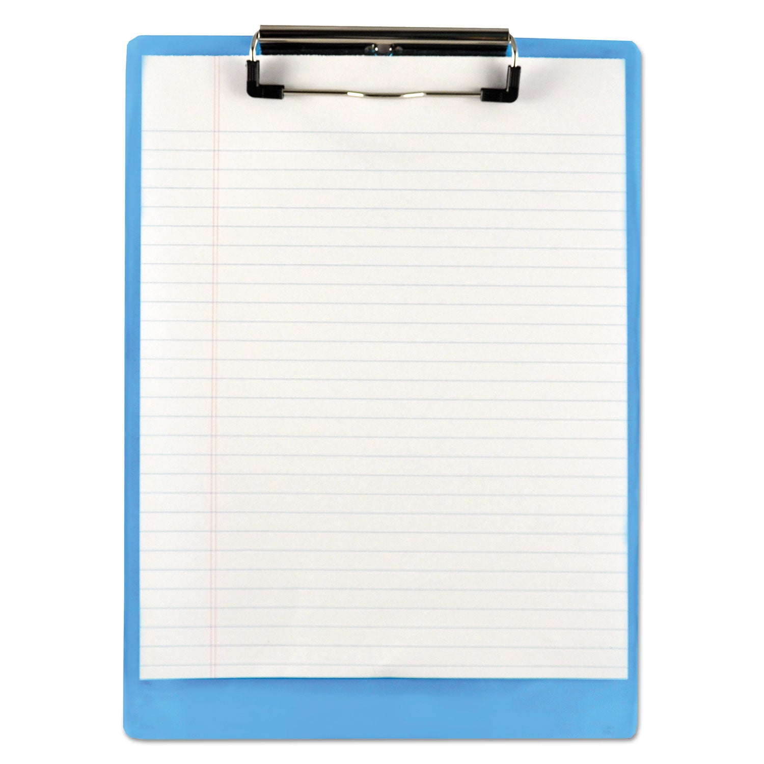 Saunders Recycled Plastic Clipboard, 0.5" Clip Capacity, Holds 8.5 x 11 Sheets, Ice Blue