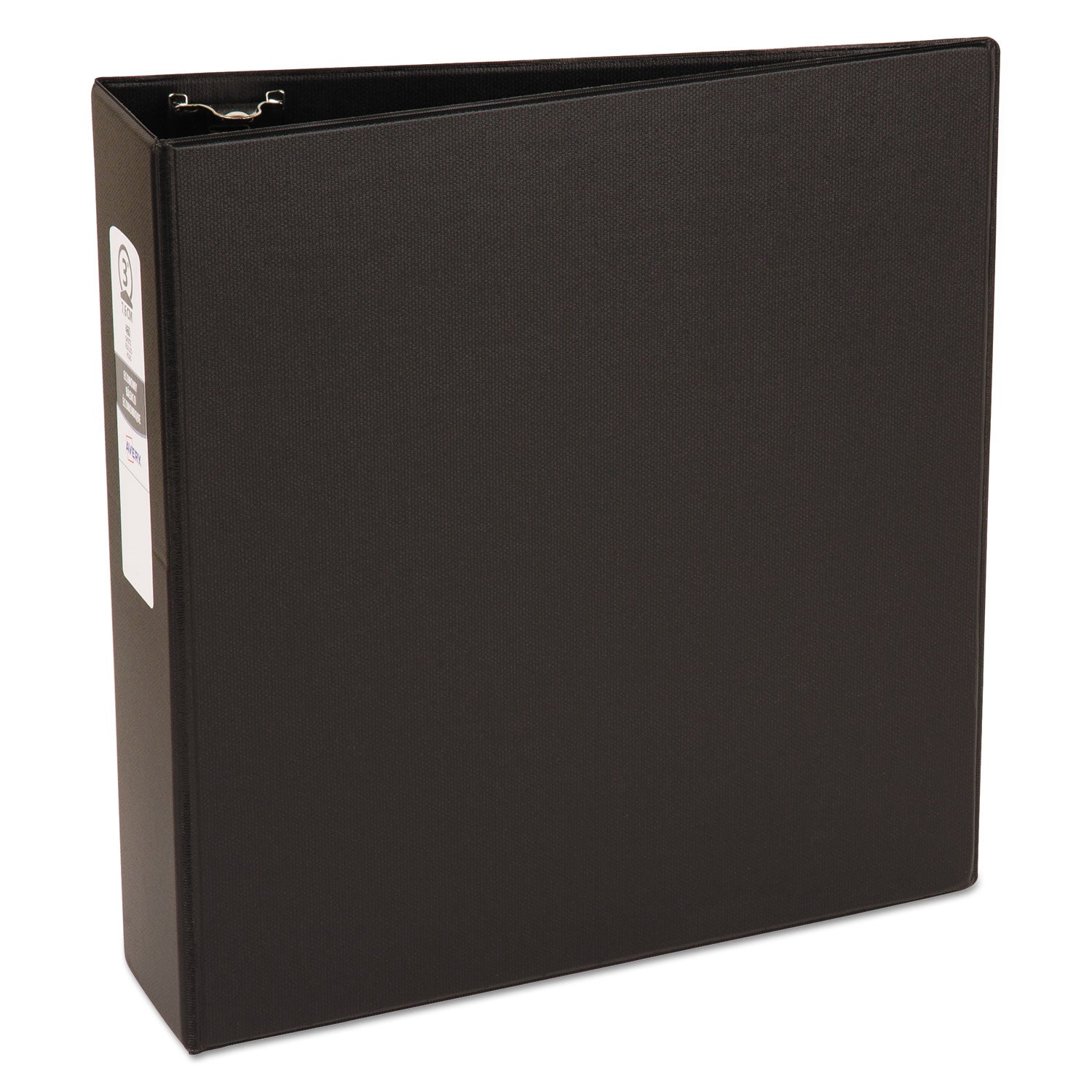 Economy Non-View Binder with Round Rings, 3 Rings, 3" Capacity, 11 x 8.5, Black, (3602)