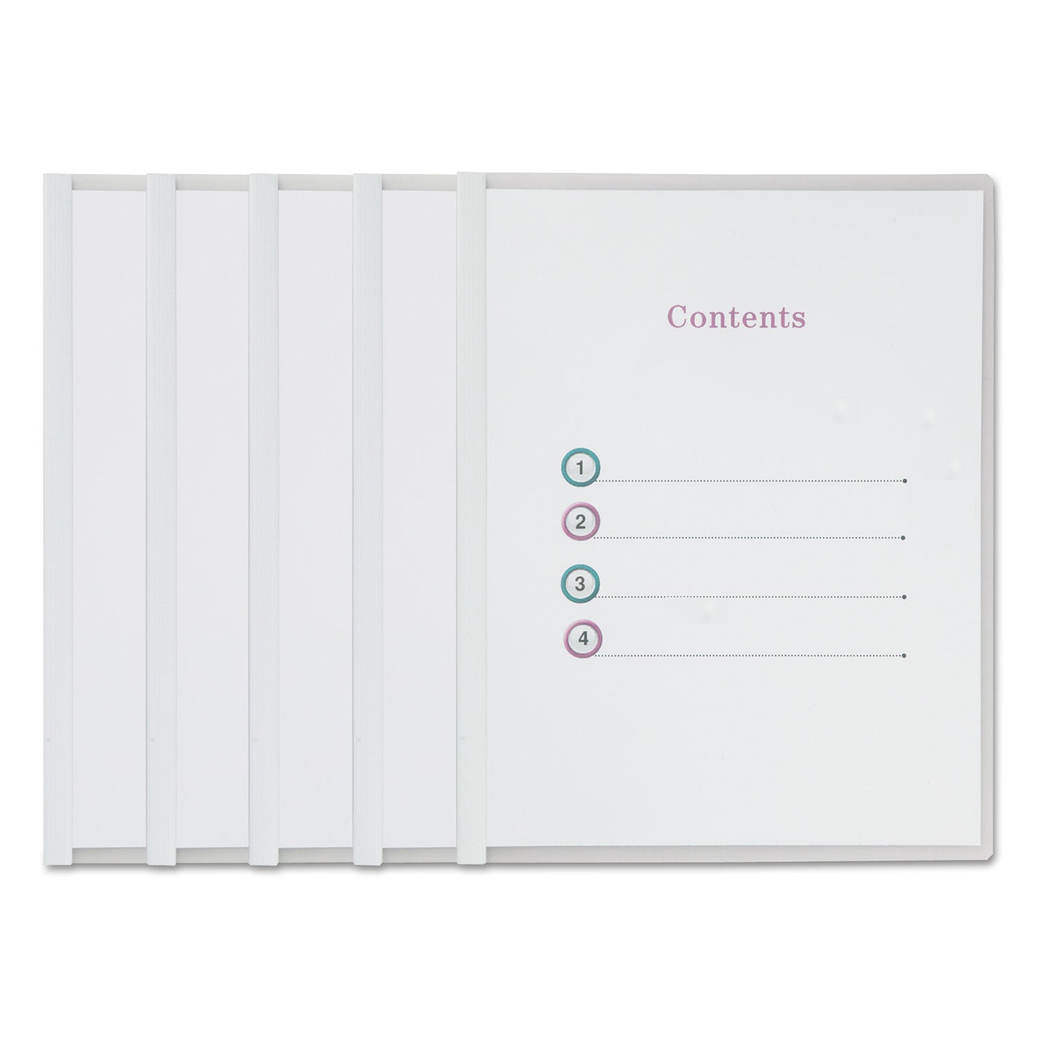 Universal® Clear View Report Cover with Slide-on Binder Bar, Clear/Clear, 25/Pack