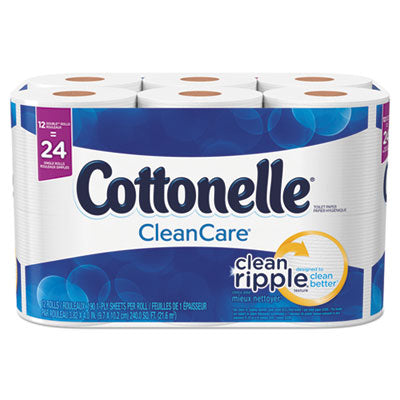 Cottonelle® Clean Care Bathroom Tissue, Septic Safe, 1-Ply, White, 170 Sheets/Roll, 12 Rolls/Pack - Flipcost