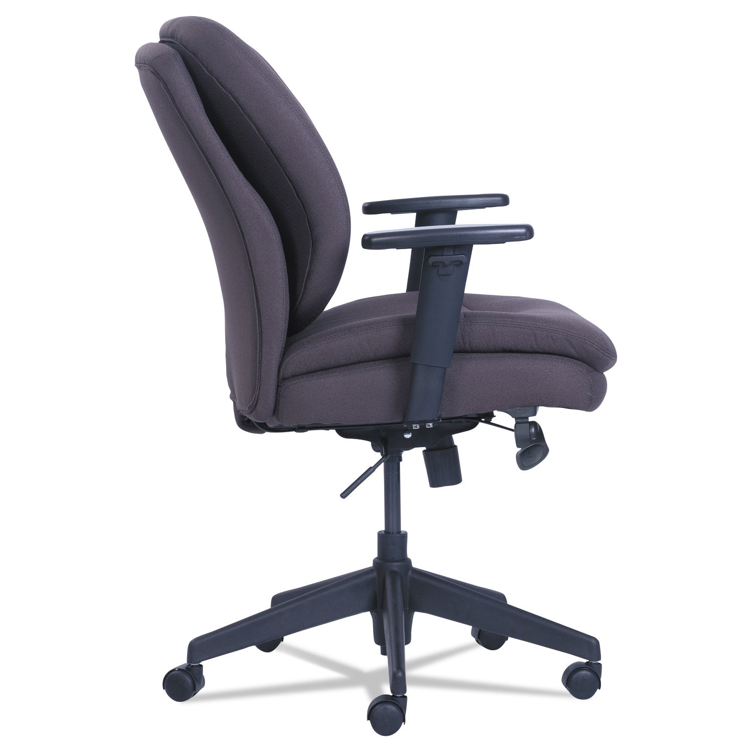 SertaPedic® Cosset Ergonomic Task Chair, Supports Up to 275 lb, 19.5" to 22.5" Seat Height, Gray Seat/Back, Black Base