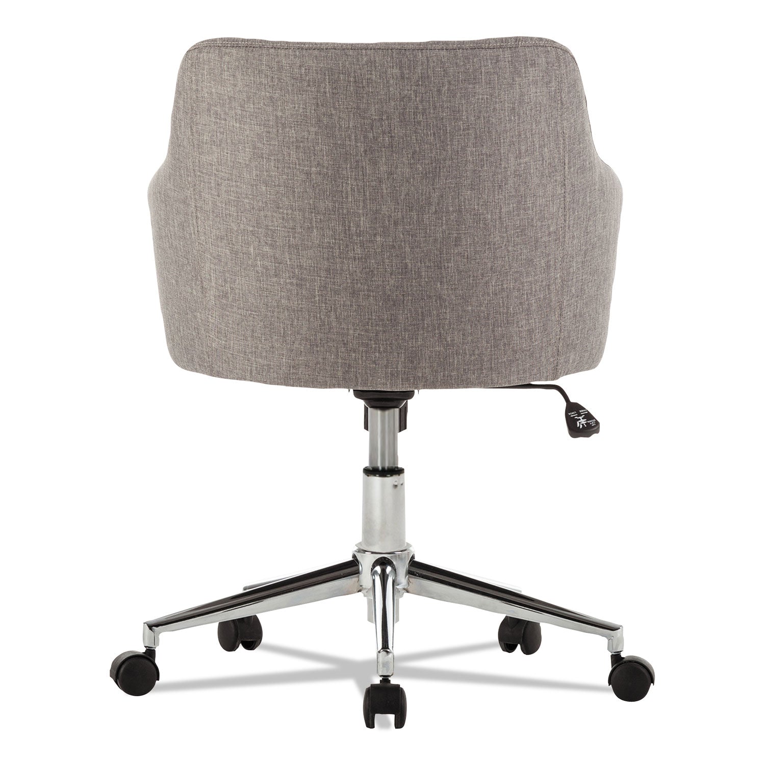 Alera® Alera Captain Series Mid-Back Chair, Supports Up to 275 lb, 17.5" to 20.5" Seat Height, Gray Tweed Seat/Back, Chrome Base