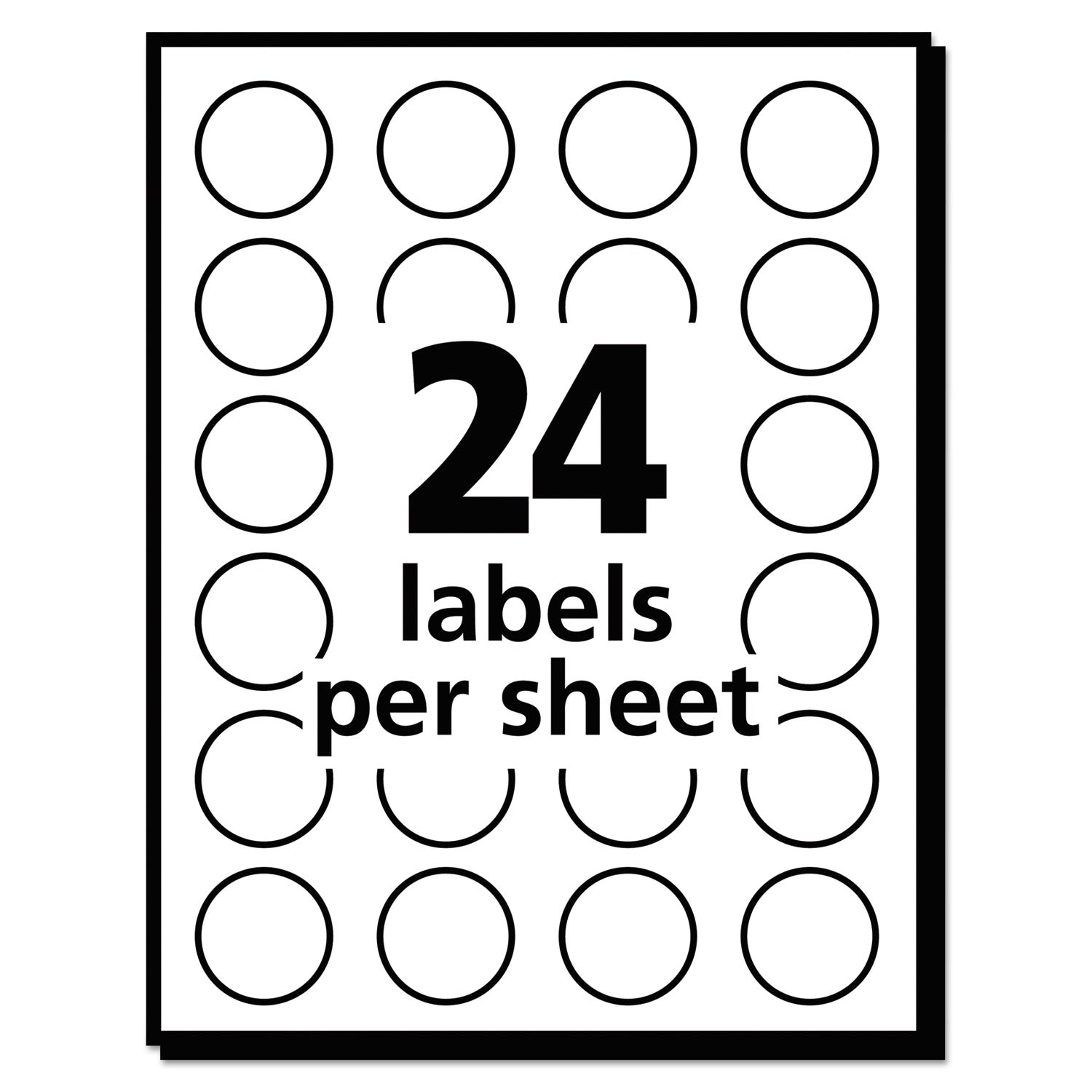 Avery® Printable Self-Adhesive Removable Color-Coding Labels, 0.75" dia, Red, 24/Sheet, 42 Sheets/Pack, (5466)