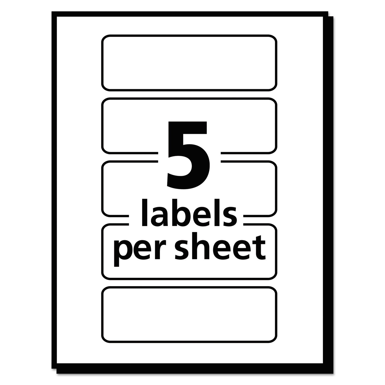 Avery® Removable Multi-Use Labels, Inkjet/Laser Printers, 1 x 3, White, 5/Sheet, 50 Sheets/Pack, (5436)