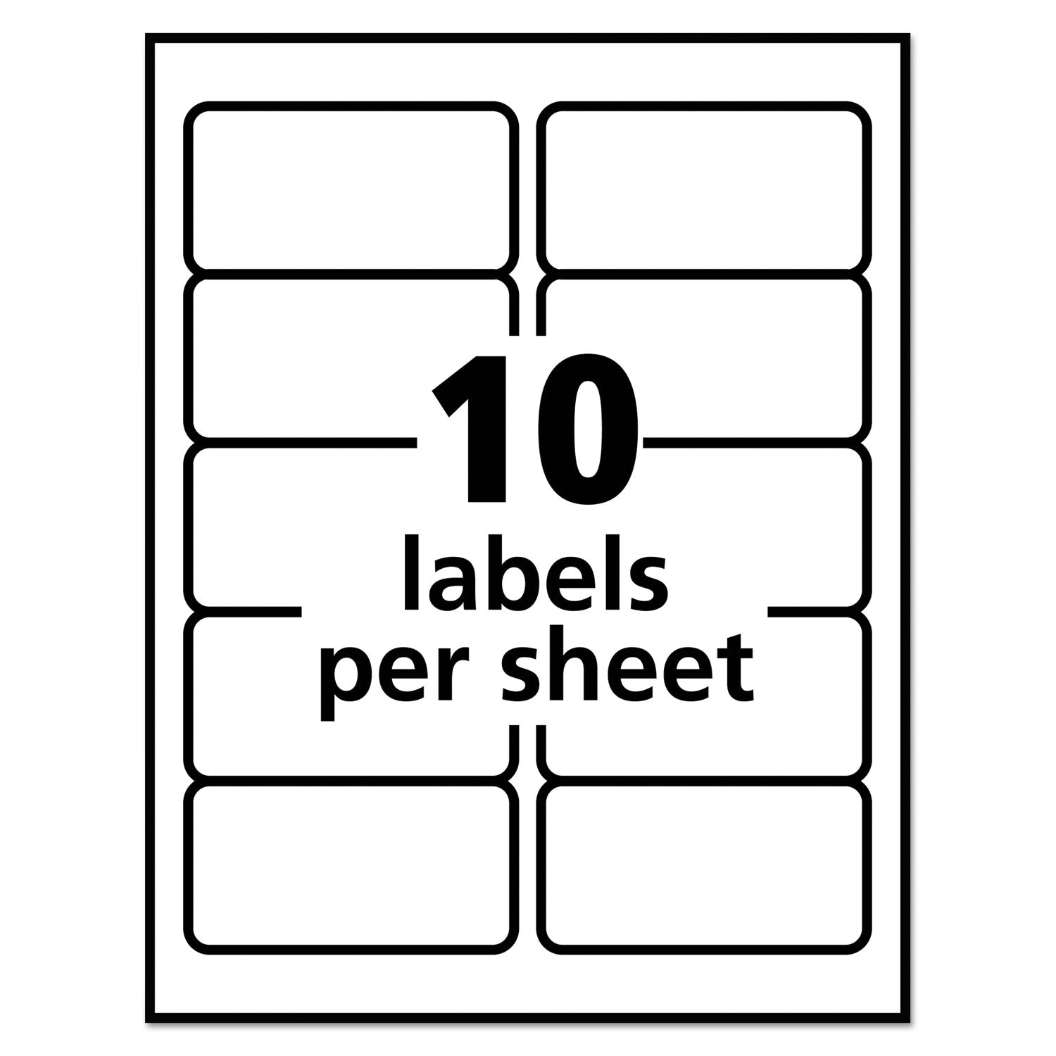 Avery® Repositionable Address Labels w/Sure Feed, Inkjet/Laser, 2 x 4, White, 250/Box