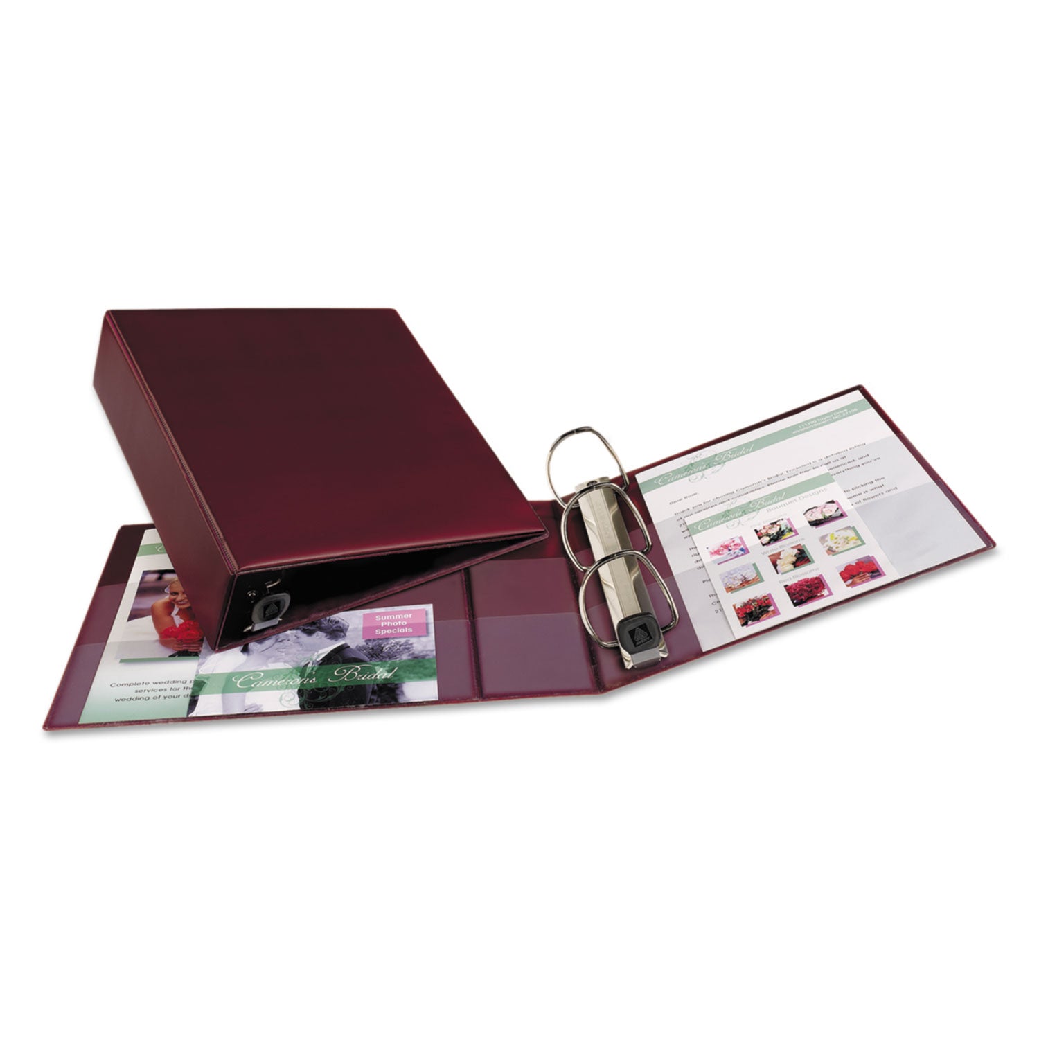 Avery® Heavy-Duty Non-View Binder with DuraHinge and Locking One Touch EZD Rings, 3 Rings, 3" Capacity, 11 x 8.5, Maroon