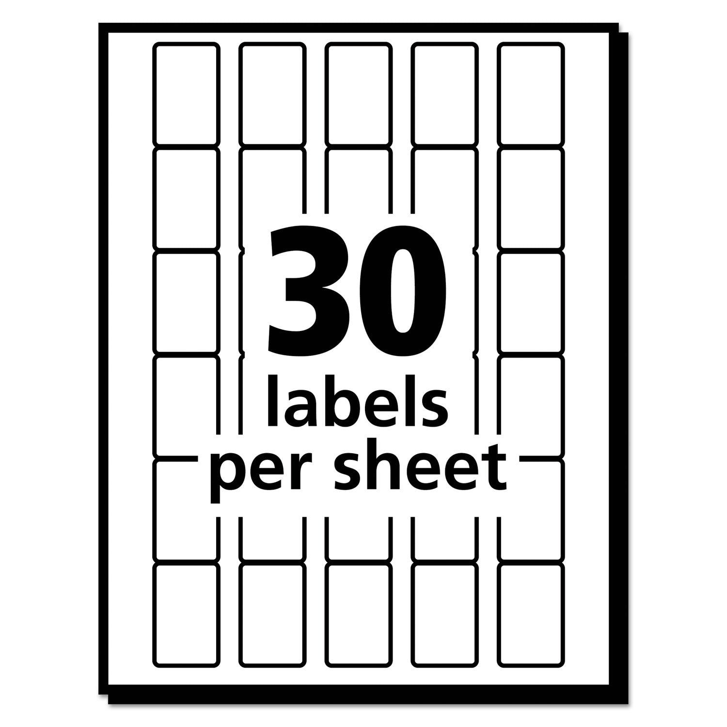 Avery® Removable Multi-Use Labels, Handwrite Only, 0.63 x 0.88, White, 30/Sheet, 35 Sheets/Pack, (5424)