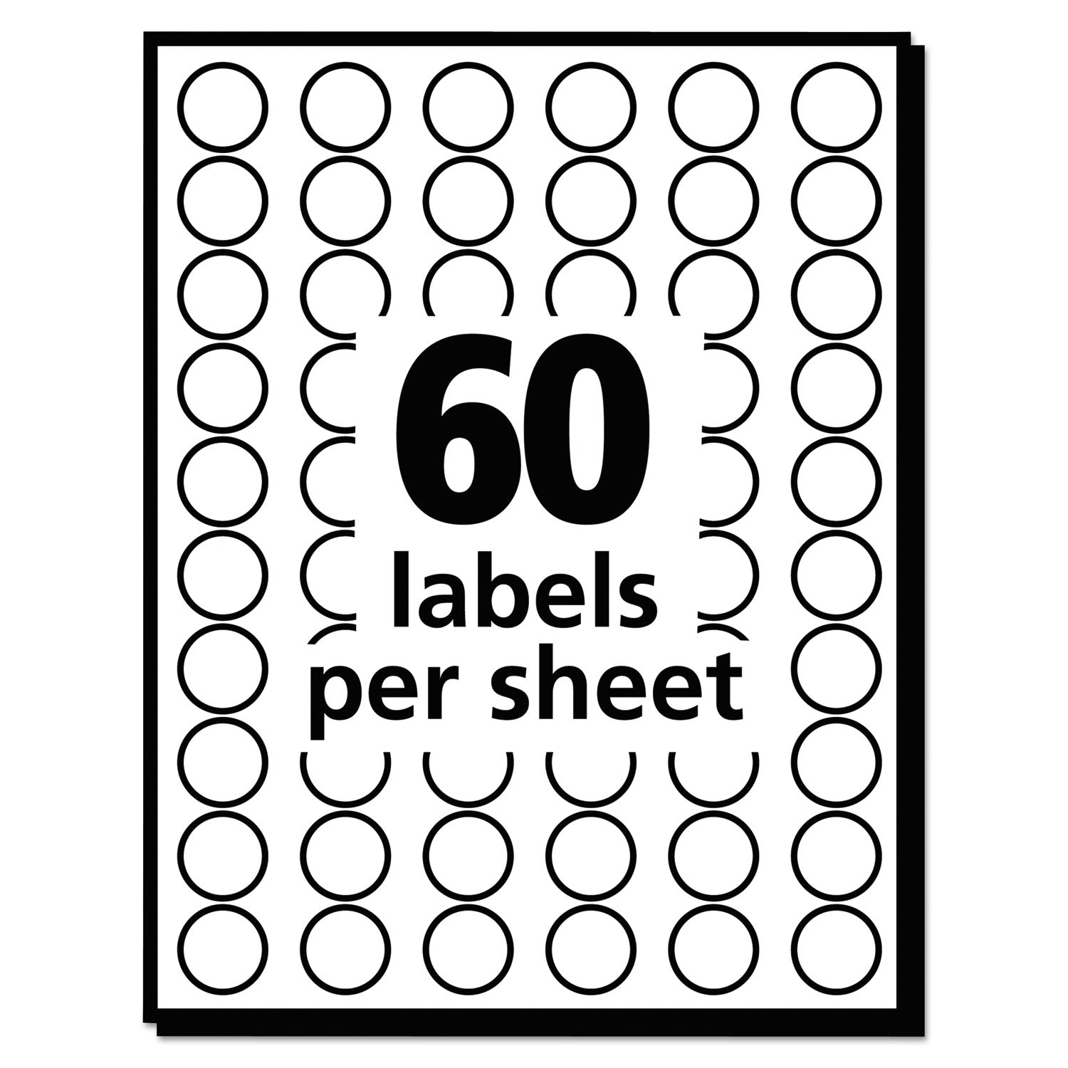 Avery® Handwrite Only Self-Adhesive Removable Round Color-Coding Labels, 0.5" dia, Neon Red, 60/Sheet, 14 Sheets/Pack, (5051)