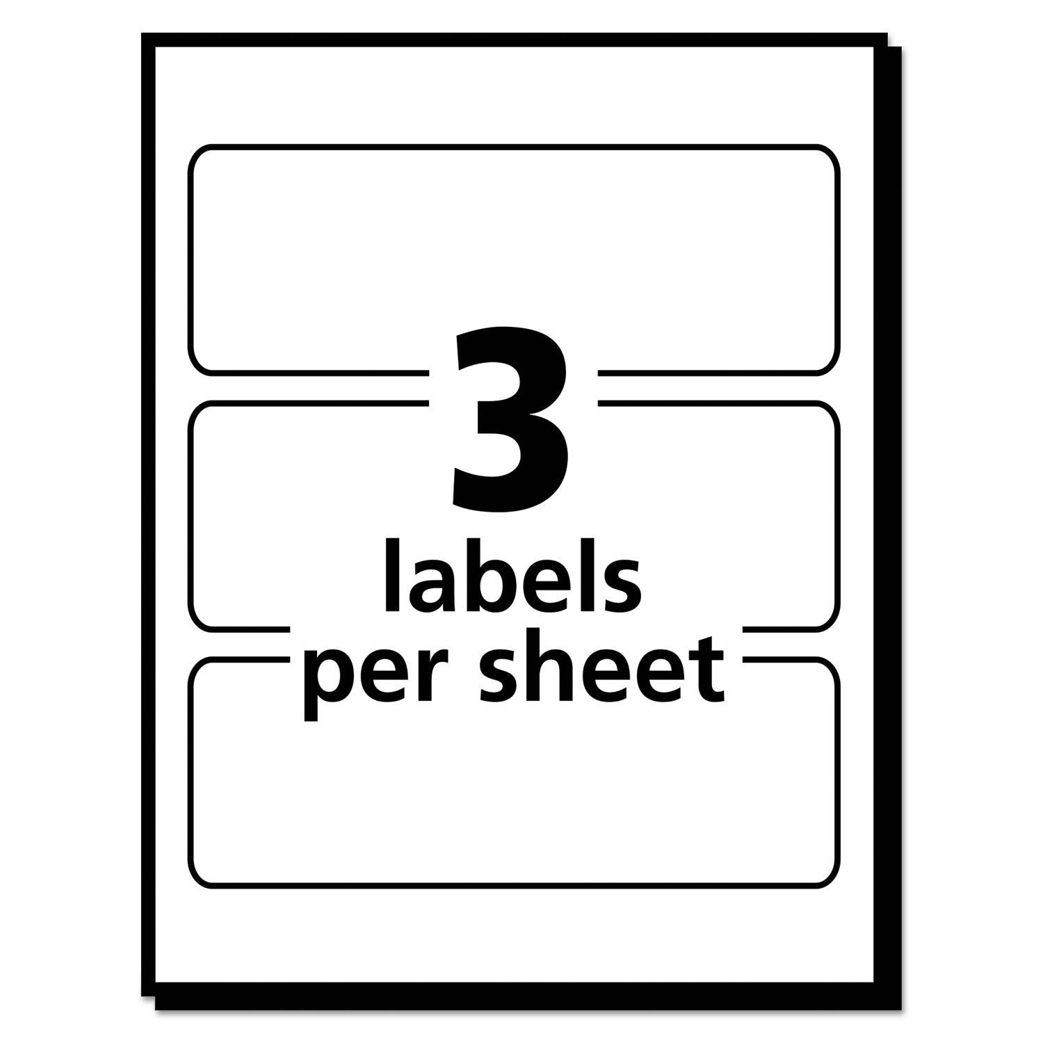 Avery® Removable Multi-Use Labels, Inkjet/Laser Printers, 1.5 x 3, White, 3/Sheet, 50 Sheets/Pack, (5440)