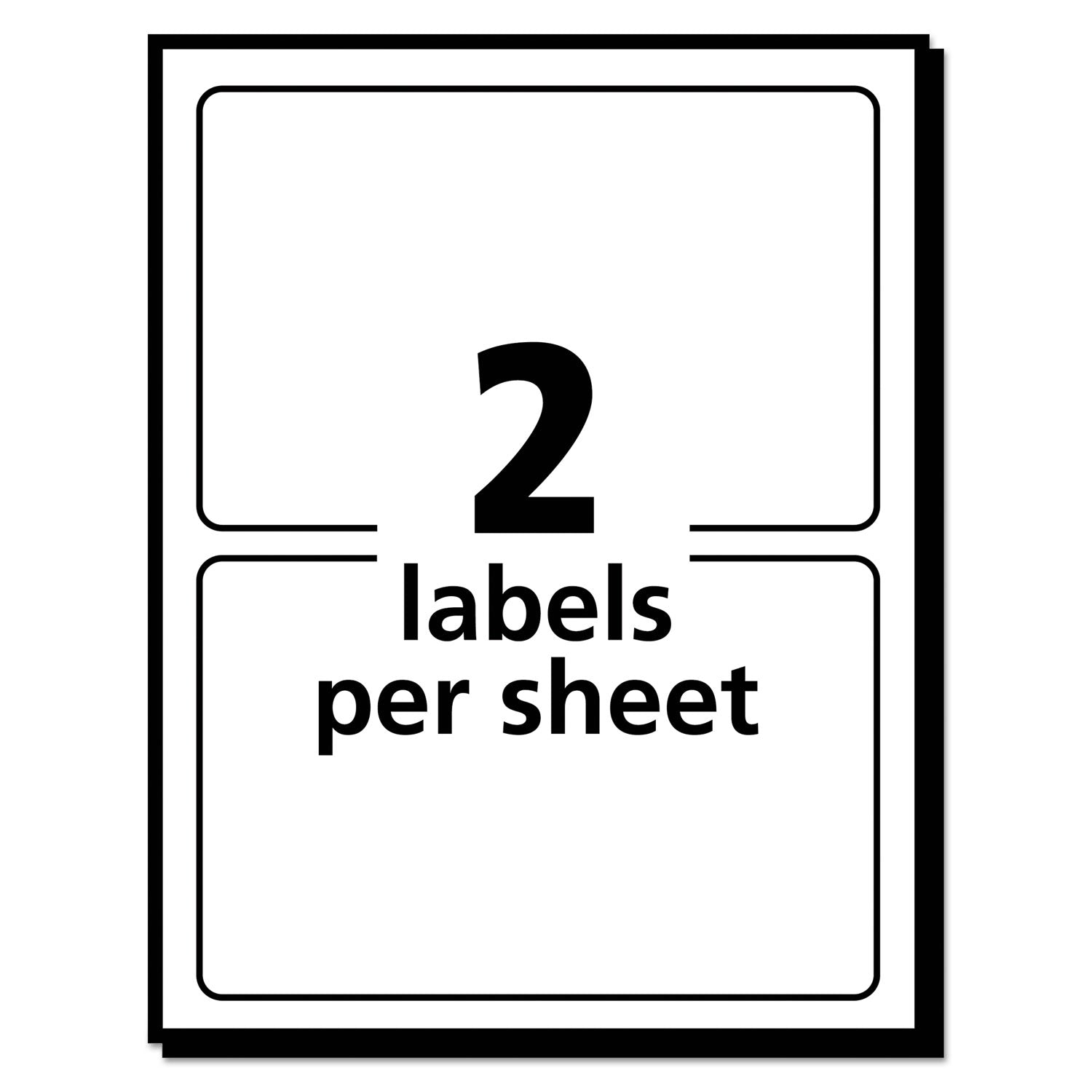 Avery® Removable Multi-Use Labels, Inkjet/Laser Printers, 3 x 4, White, 2/Sheet, 40 Sheets/Pack, (5453)