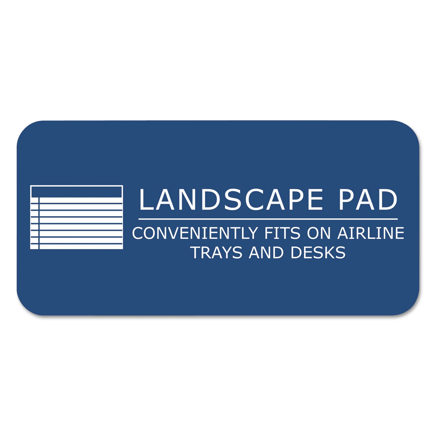 Roaring Spring® WIDE Landscape Format Writing Pad, Unpunched with Standard Back, Medium/College Rule, 40 White 11 x 9.5 Sheets