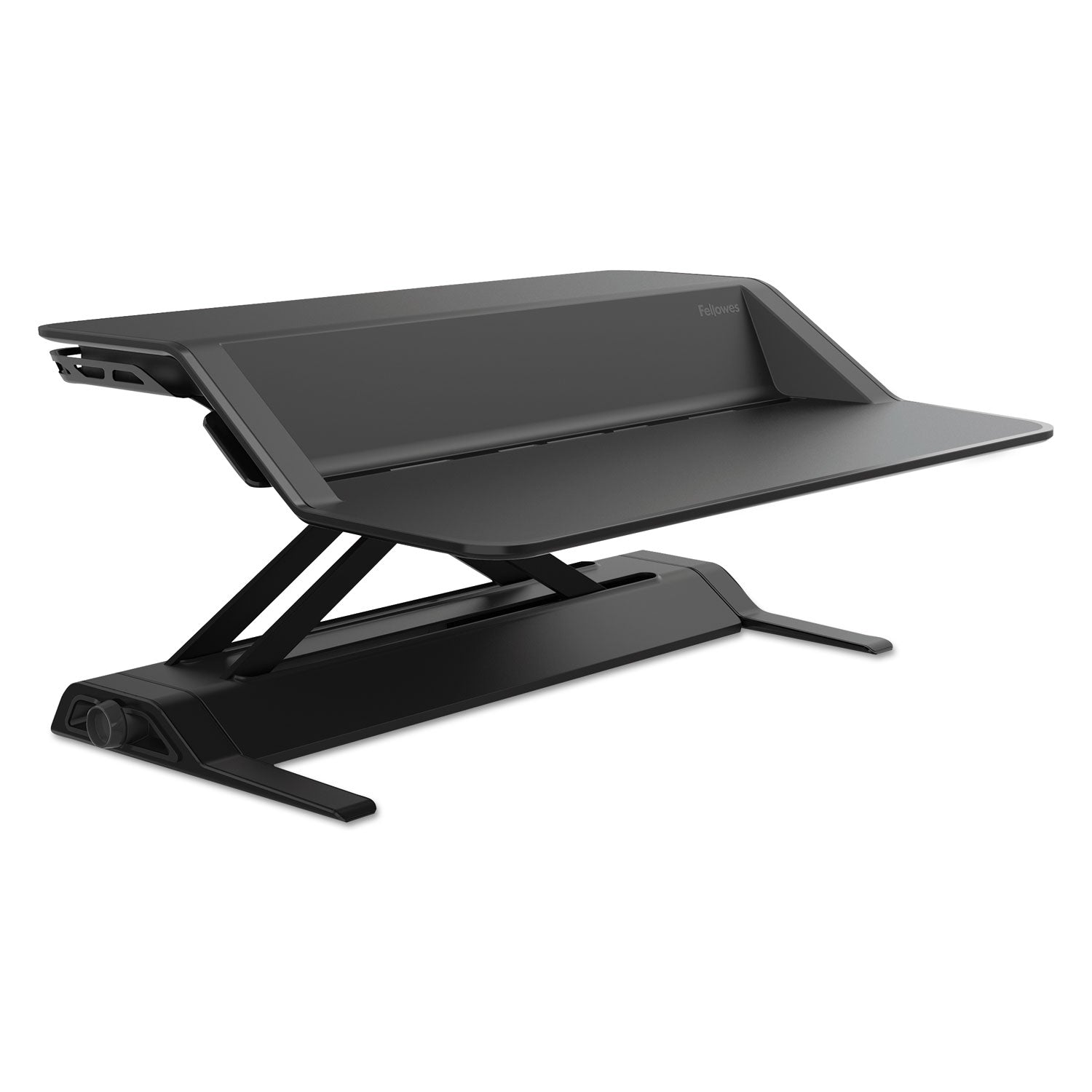 Fellowes® Lotus Sit-Stands Workstation, 32.75" x 24.25" x 5.5" to 22.5", Black