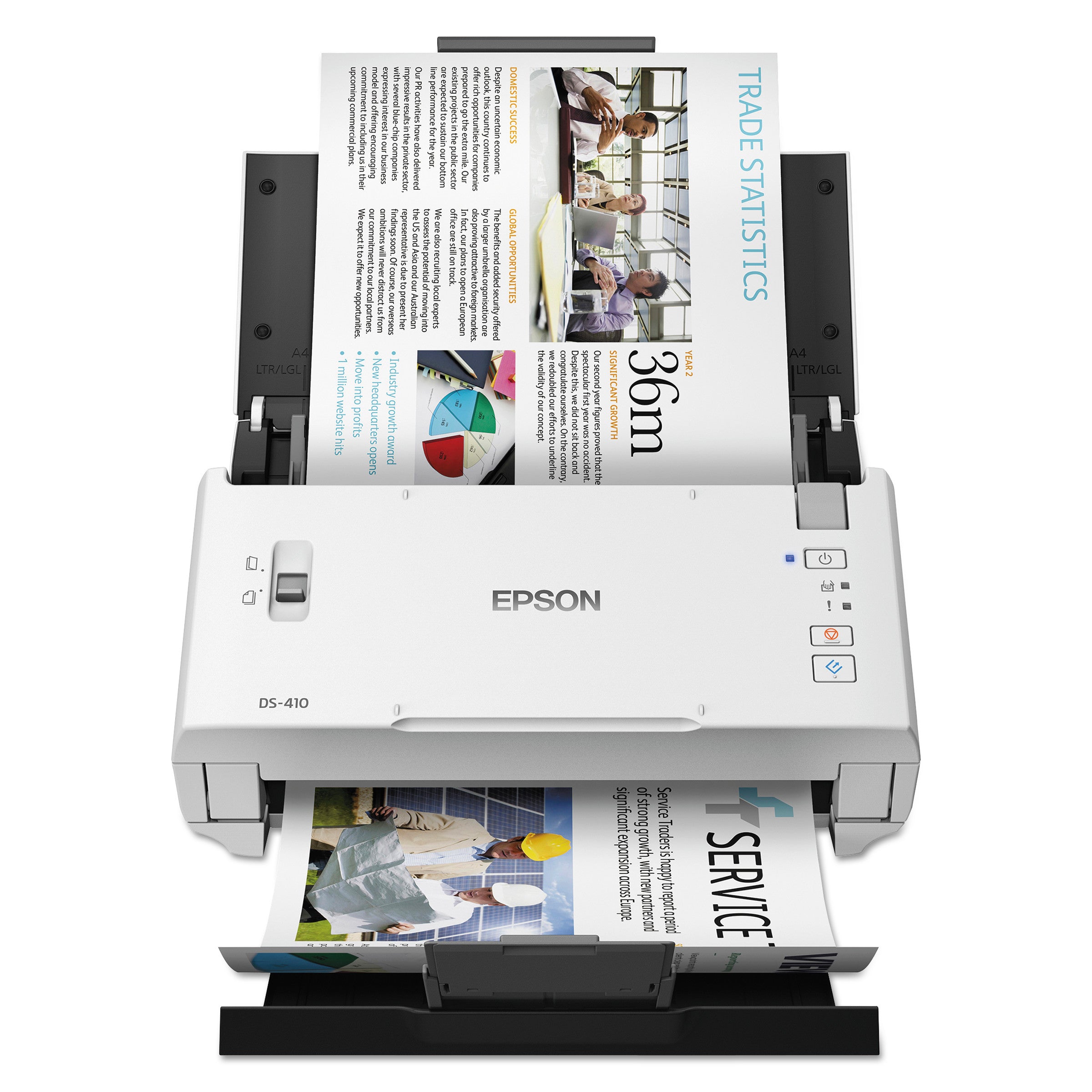 DS-410 Document Scanner, 600 dpi Optical Resolution, 50-Sheet Duplex Auto Document Feeder