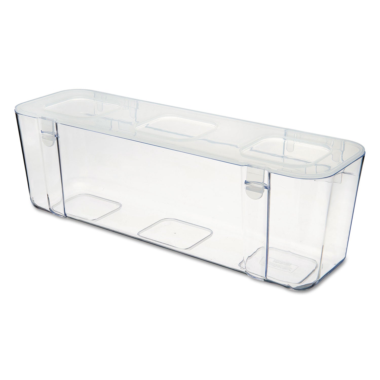 deflecto® Stackable Caddy Organizer, Large, Plastic, 13.24 x 4 x 4.38, White