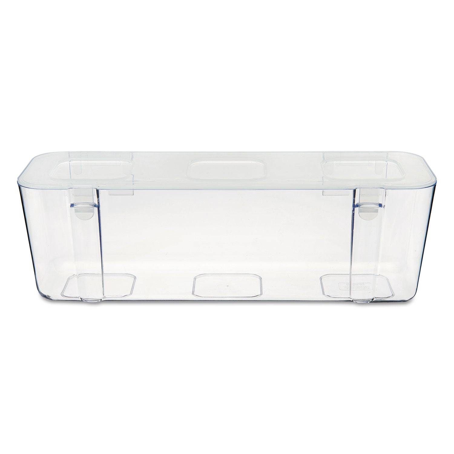 deflecto® Stackable Caddy Organizer, Large, Plastic, 13.24 x 4 x 4.38, White