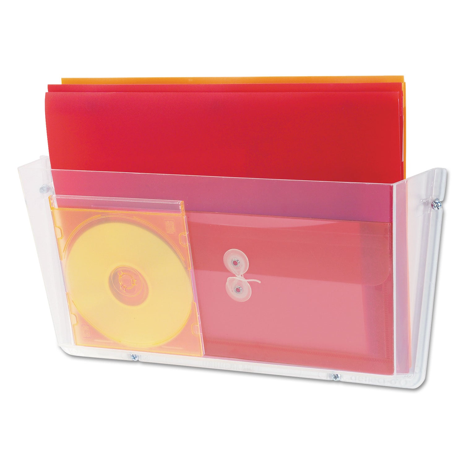 deflecto® Unbreakable DocuPocket Wall File, Letter Size, 14.5" x 3" x 6.5", Clear