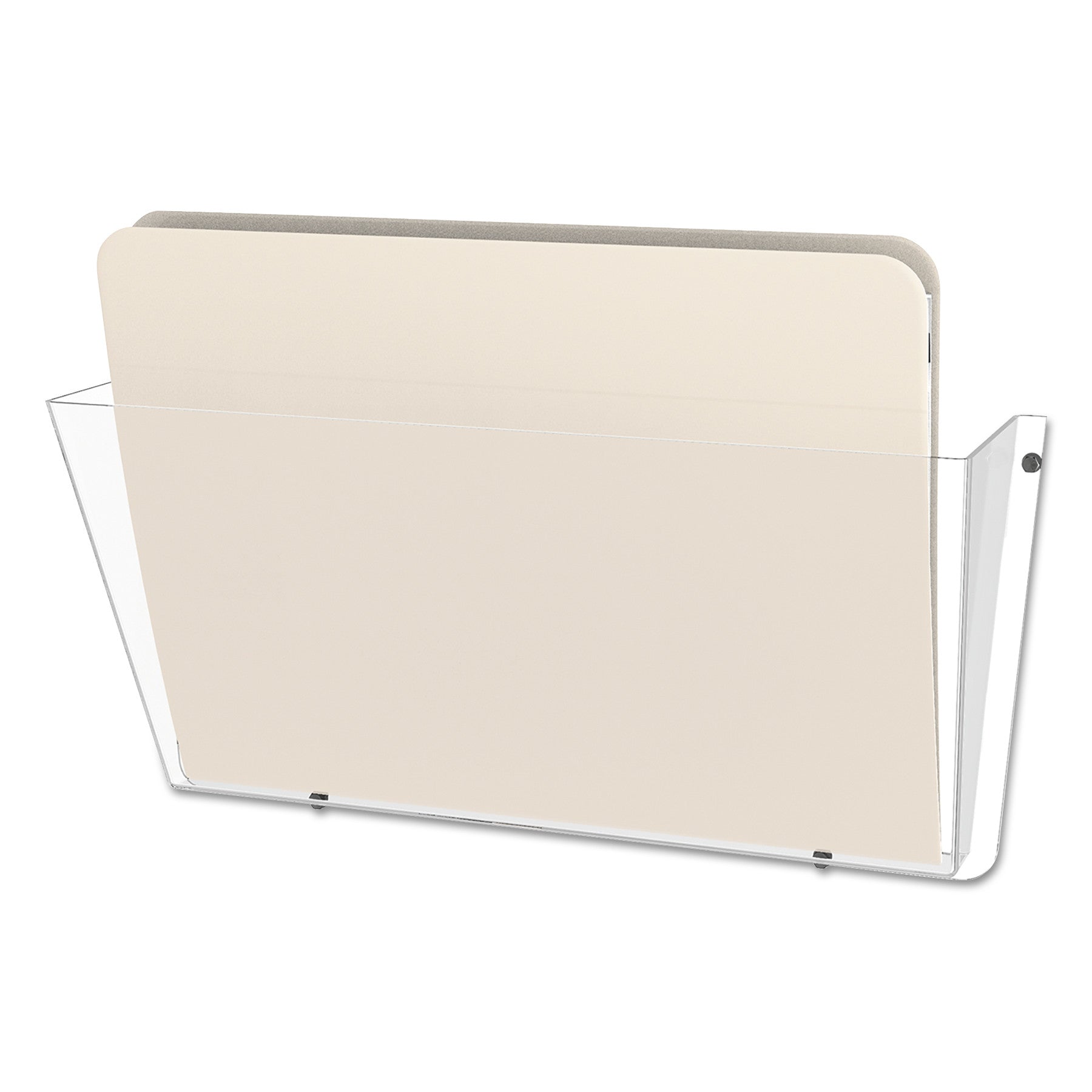 deflecto® Unbreakable DocuPocket Wall File, Letter Size, 14.5" x 3" x 6.5", Clear