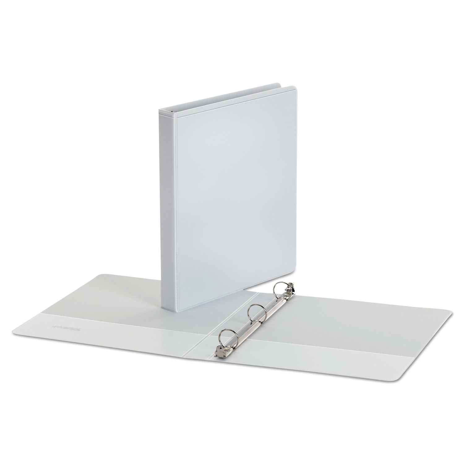 Economy Round Ring View Binder, 3 Rings, 1" Capacity, 11 x 8.5, White, 12/Carton Universal® Flipcost