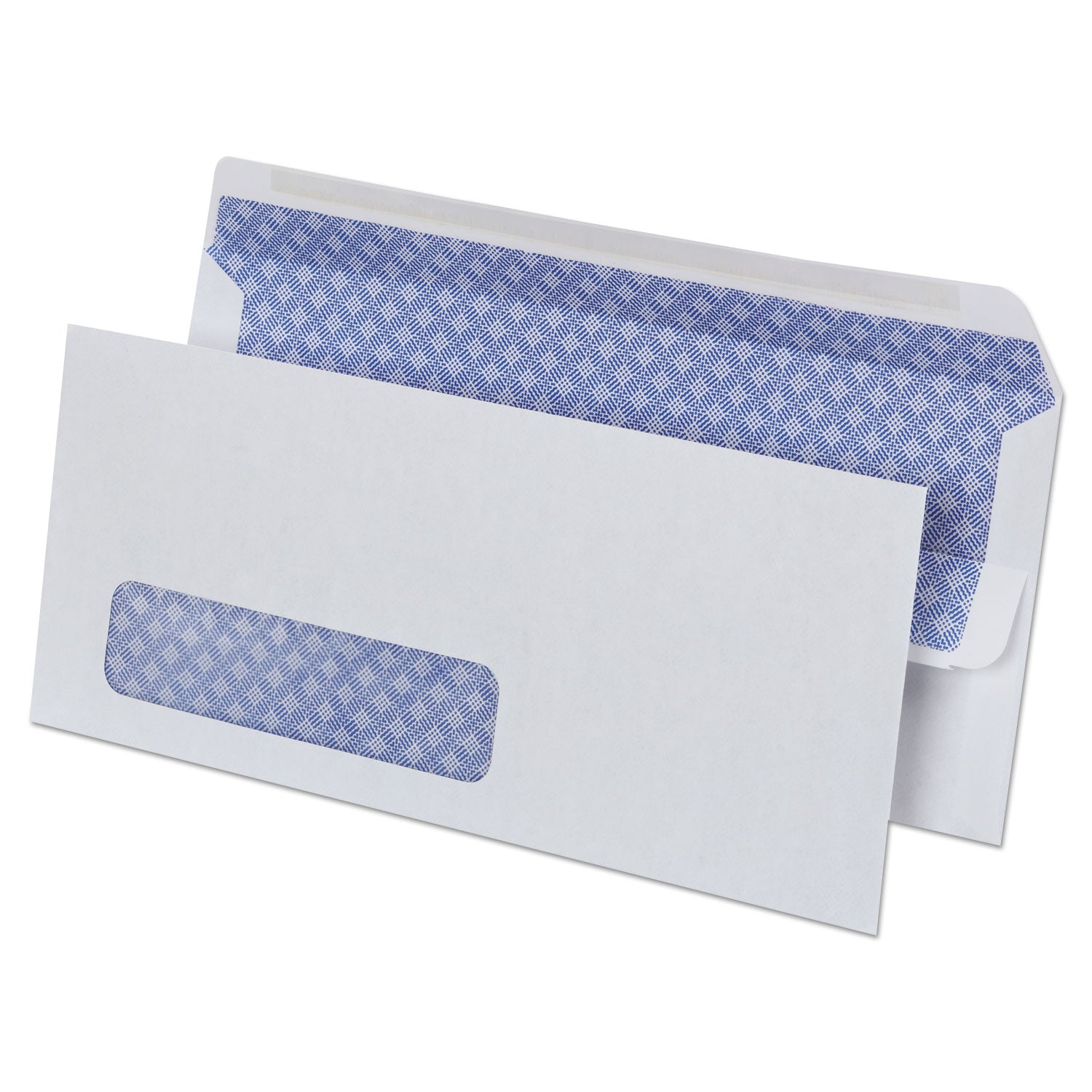 Universal® Self-Seal Security Tint Business Envelope, Address Window, #10, Square Flap, Self-Adhesive Closure, 4.13 x 9.5, White, 500/BX